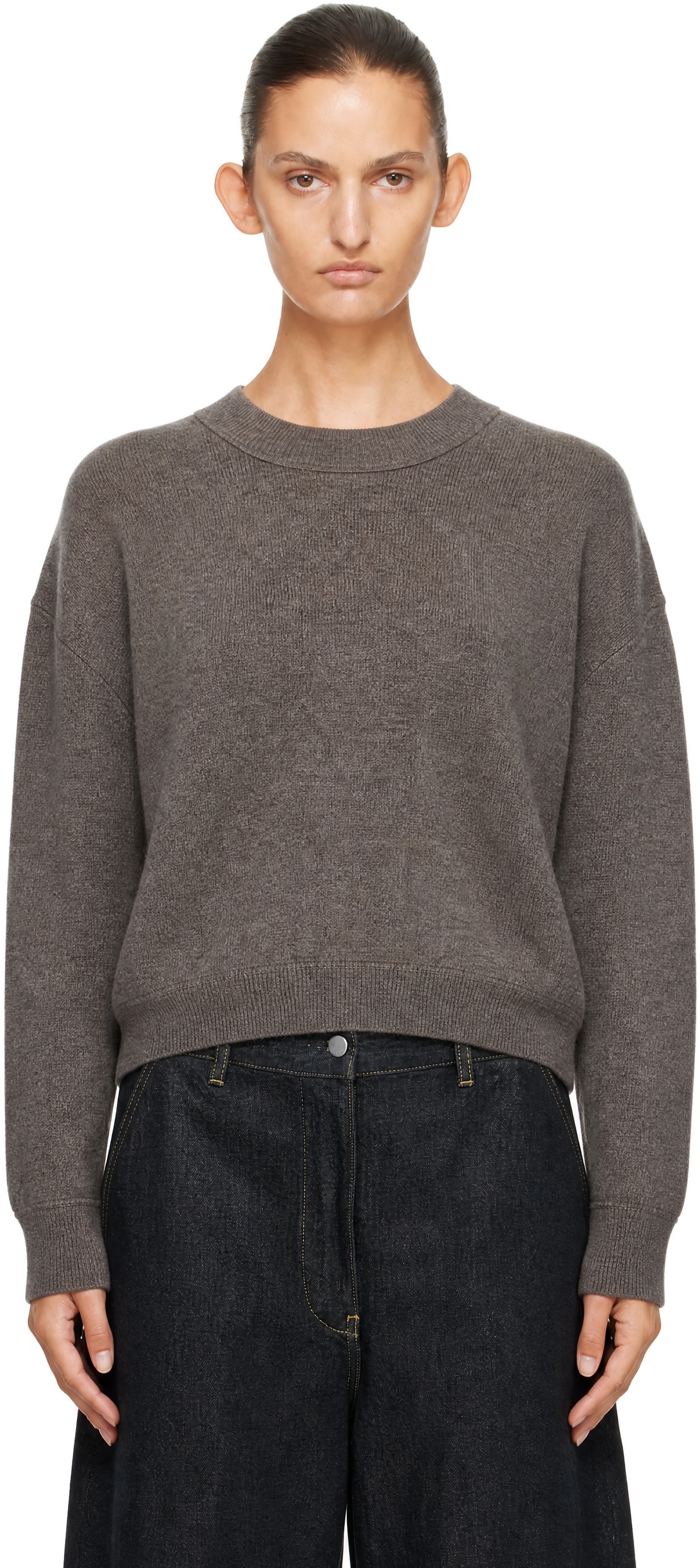 Studio Nicholson - Pull Morina brun en tricot