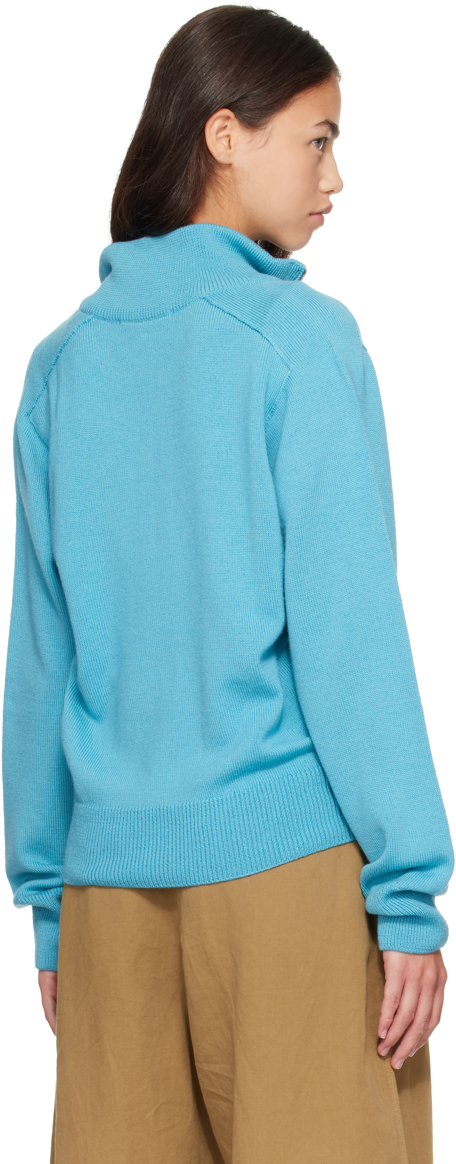 Studio Nicholson - Pull Maren bleu en tricot