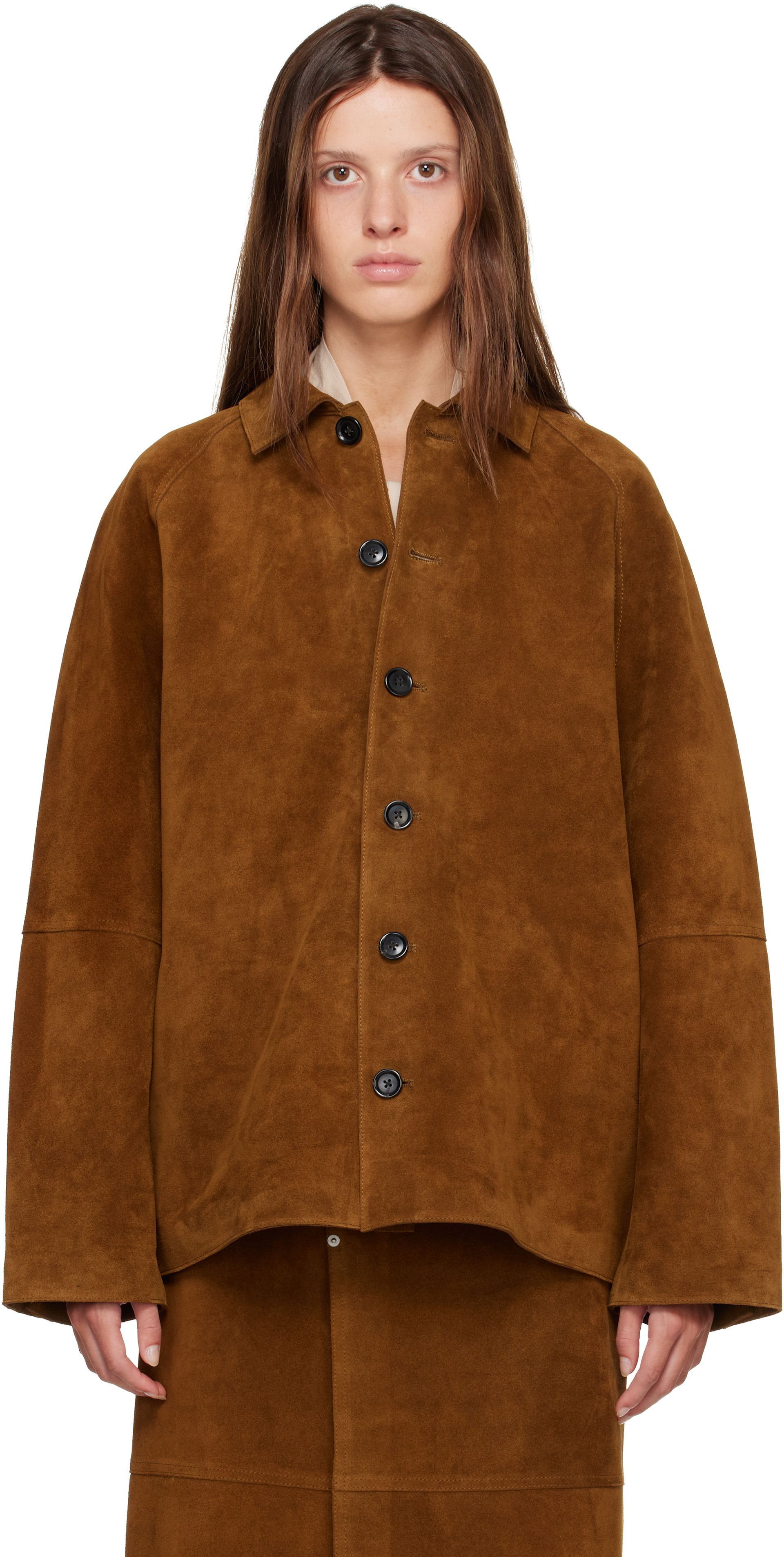 Studio Nicholson - Tan Bowe Suede Jacket
