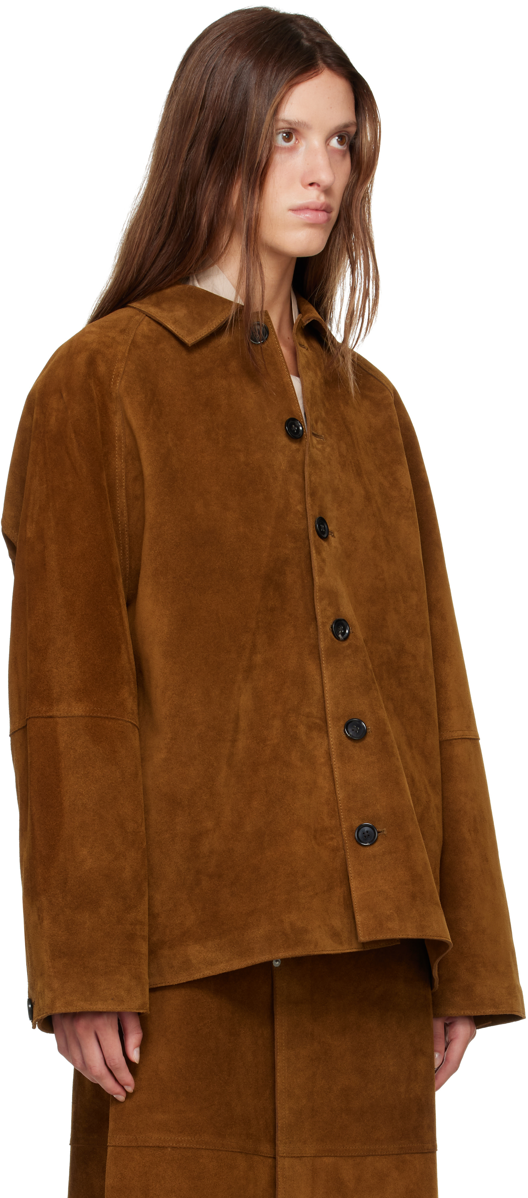 Studio Nicholson - Tan Bowe Suede Jacket