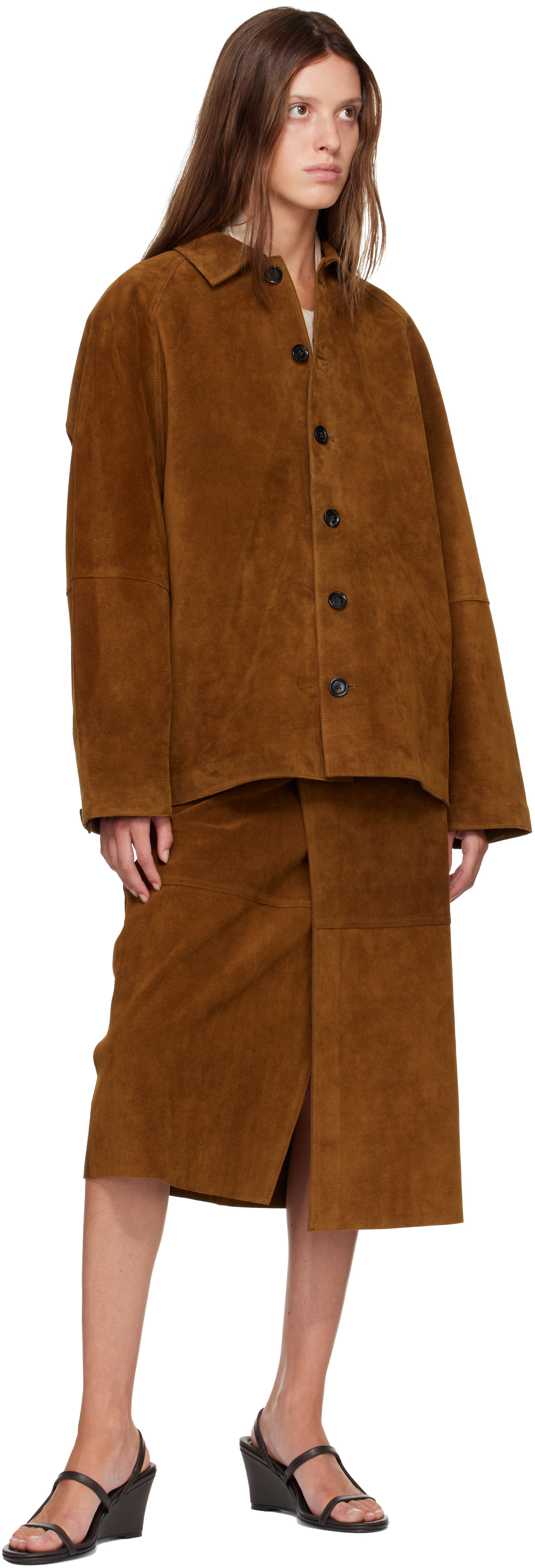 Studio Nicholson - Tan Bowe Suede Jacket