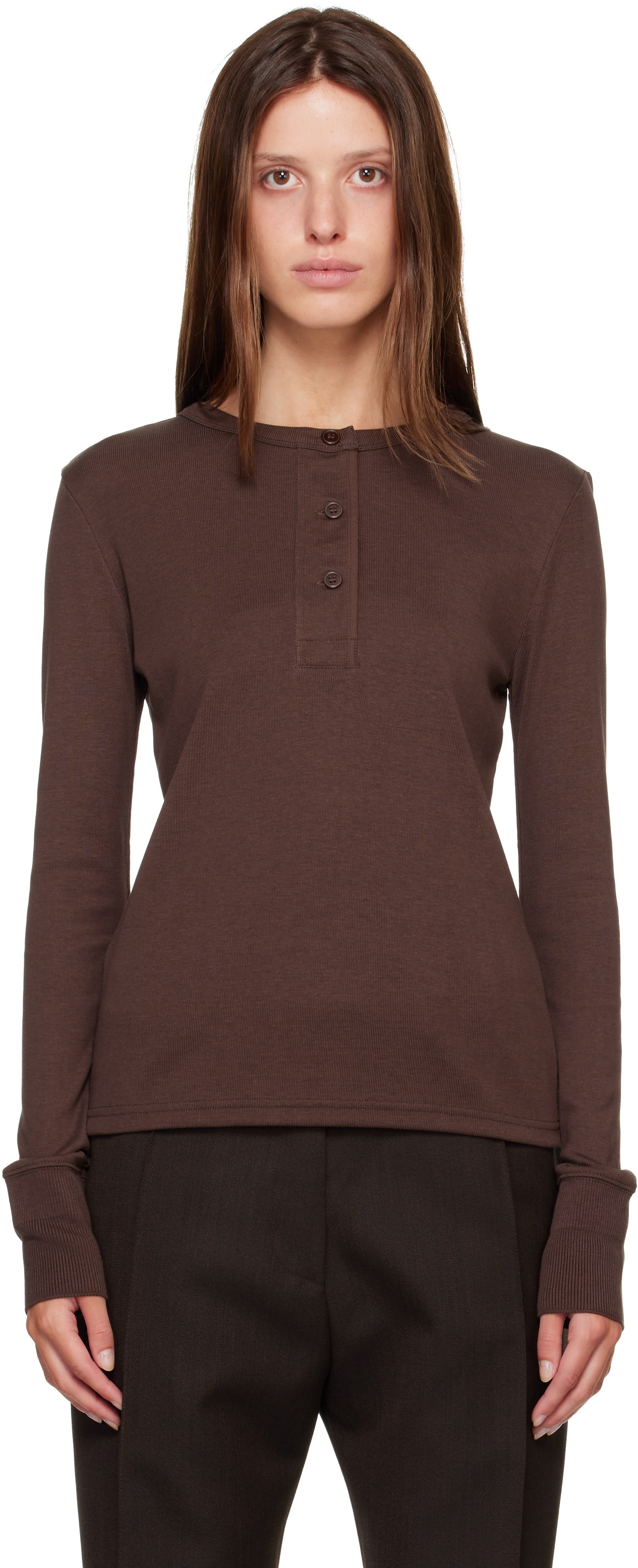 Studio Nicholson - Henley Roane brun en jersey