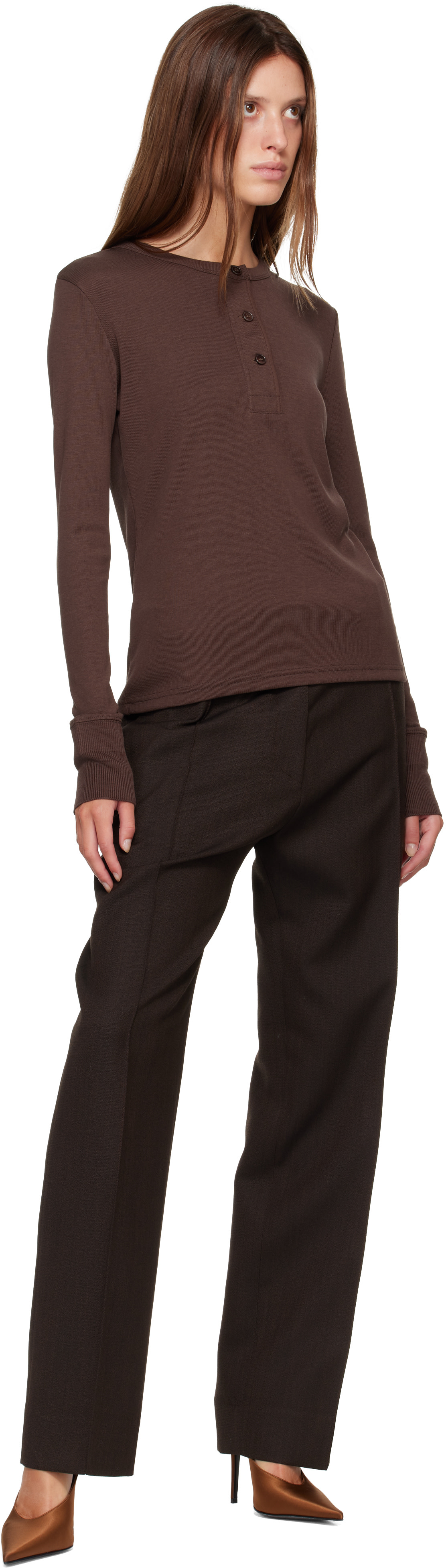 Studio Nicholson - Henley Roane brun en jersey