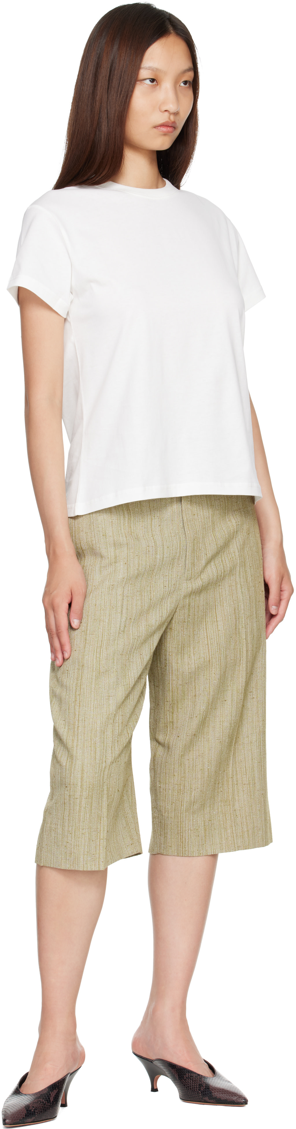 Studio Nicholson - T-shirt Marine blanc