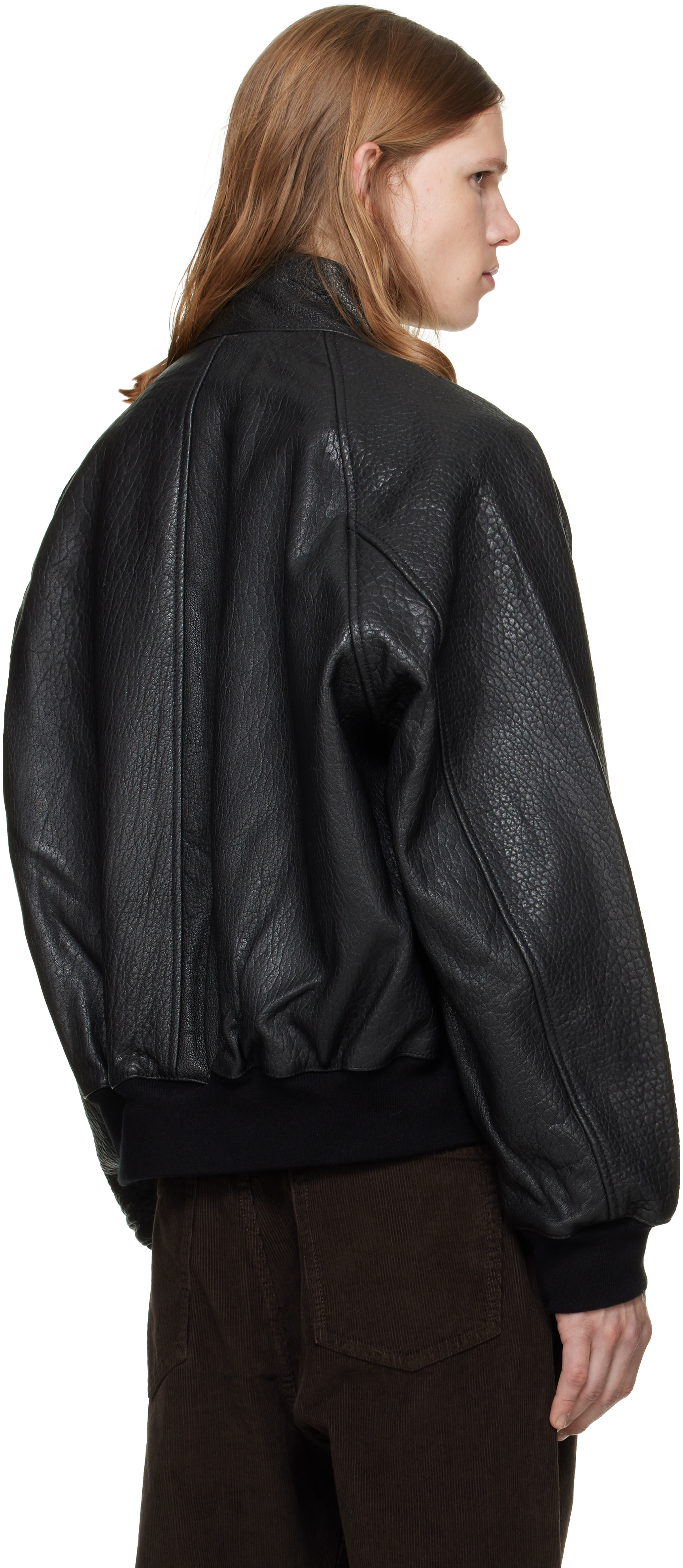 Studio Nicholson - Blouson noir en cuir