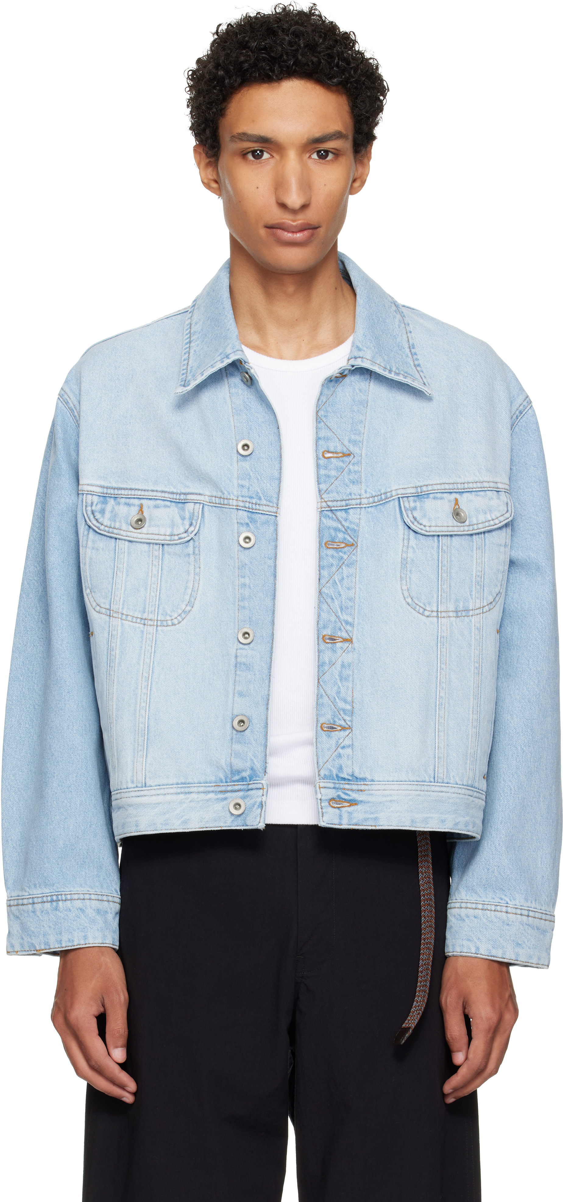 Studio Nicholson - Blouson Derby bleu en denim