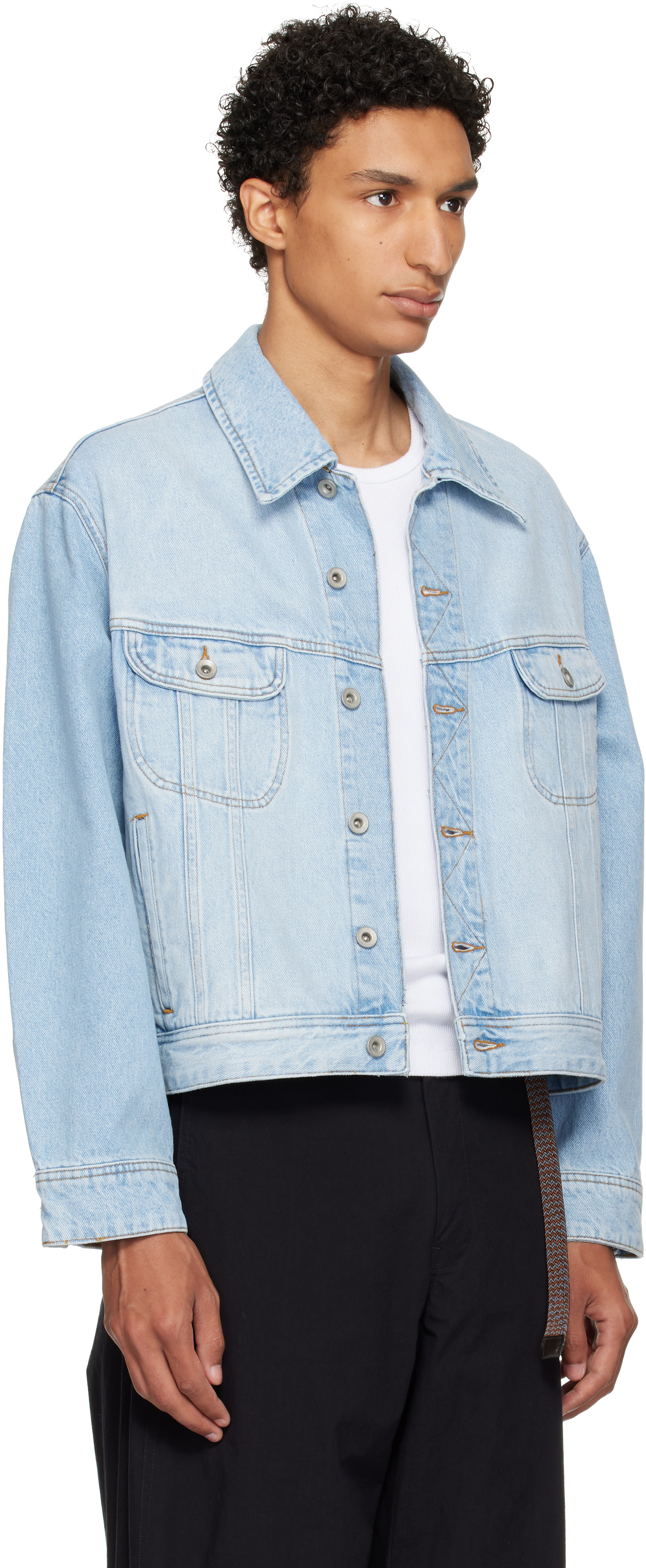 Studio Nicholson - Blouson Derby bleu en denim