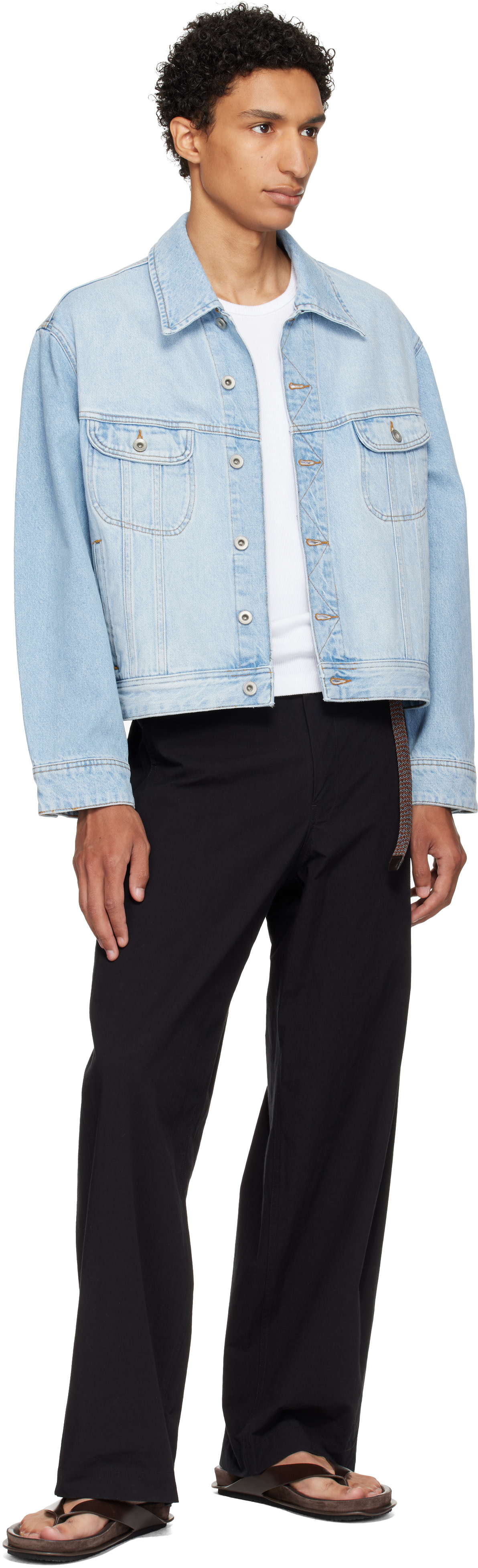 Studio Nicholson - Blouson Derby bleu en denim