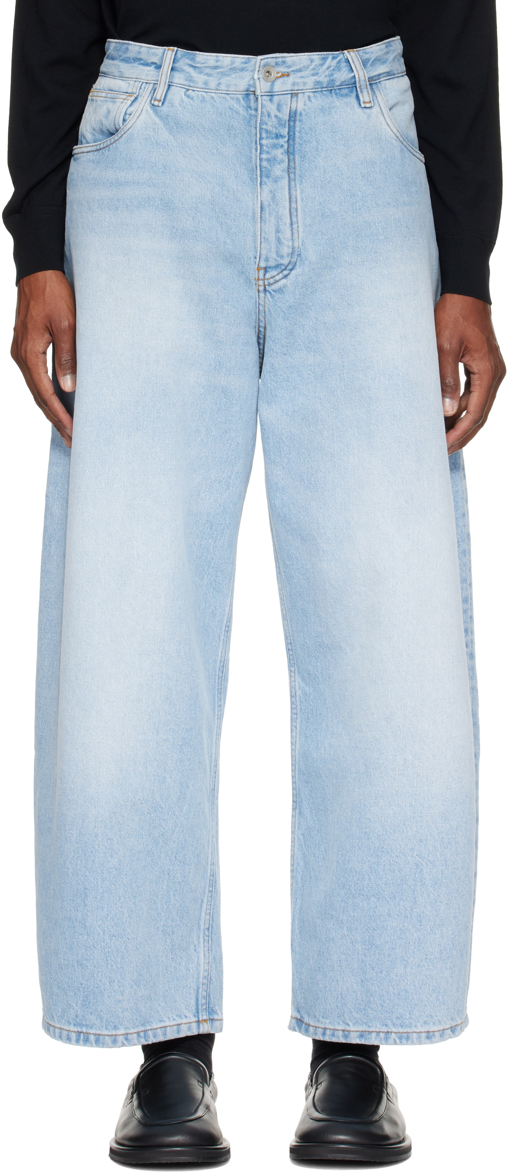 Studio Nicholson - Jean ample Paolo bleu