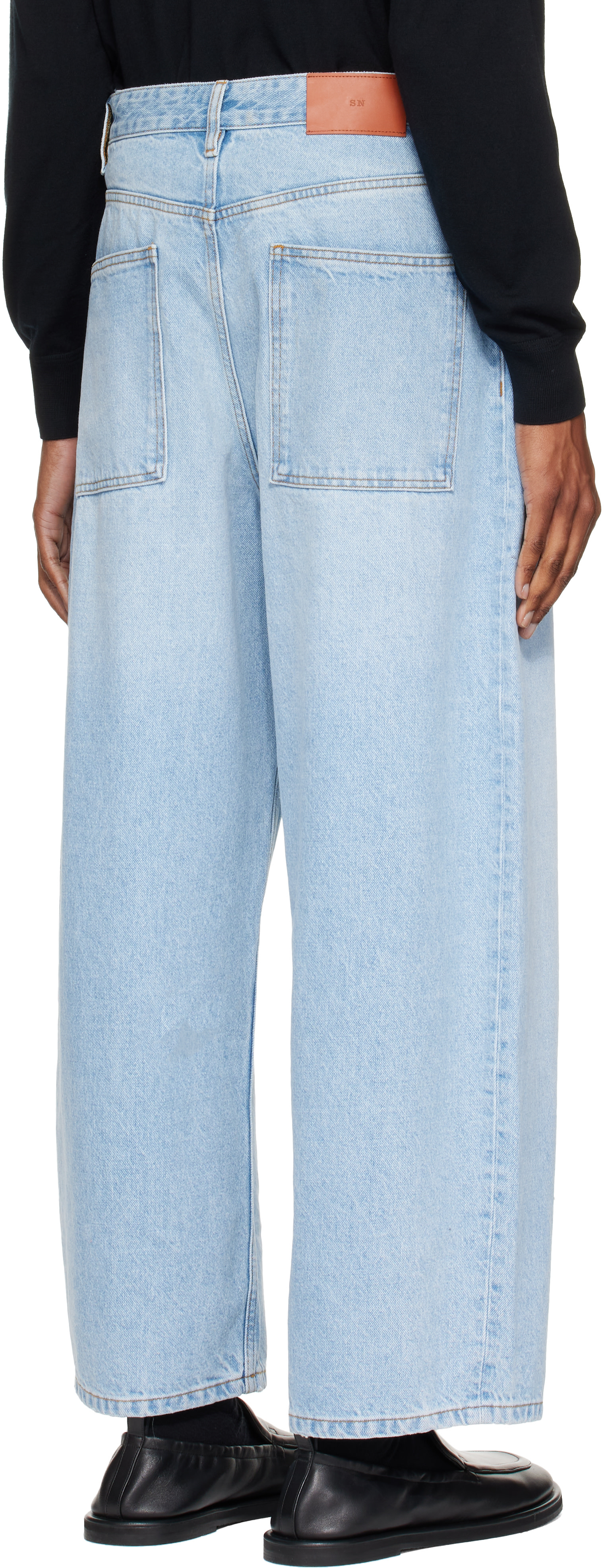 Studio Nicholson - Jean ample Paolo bleu