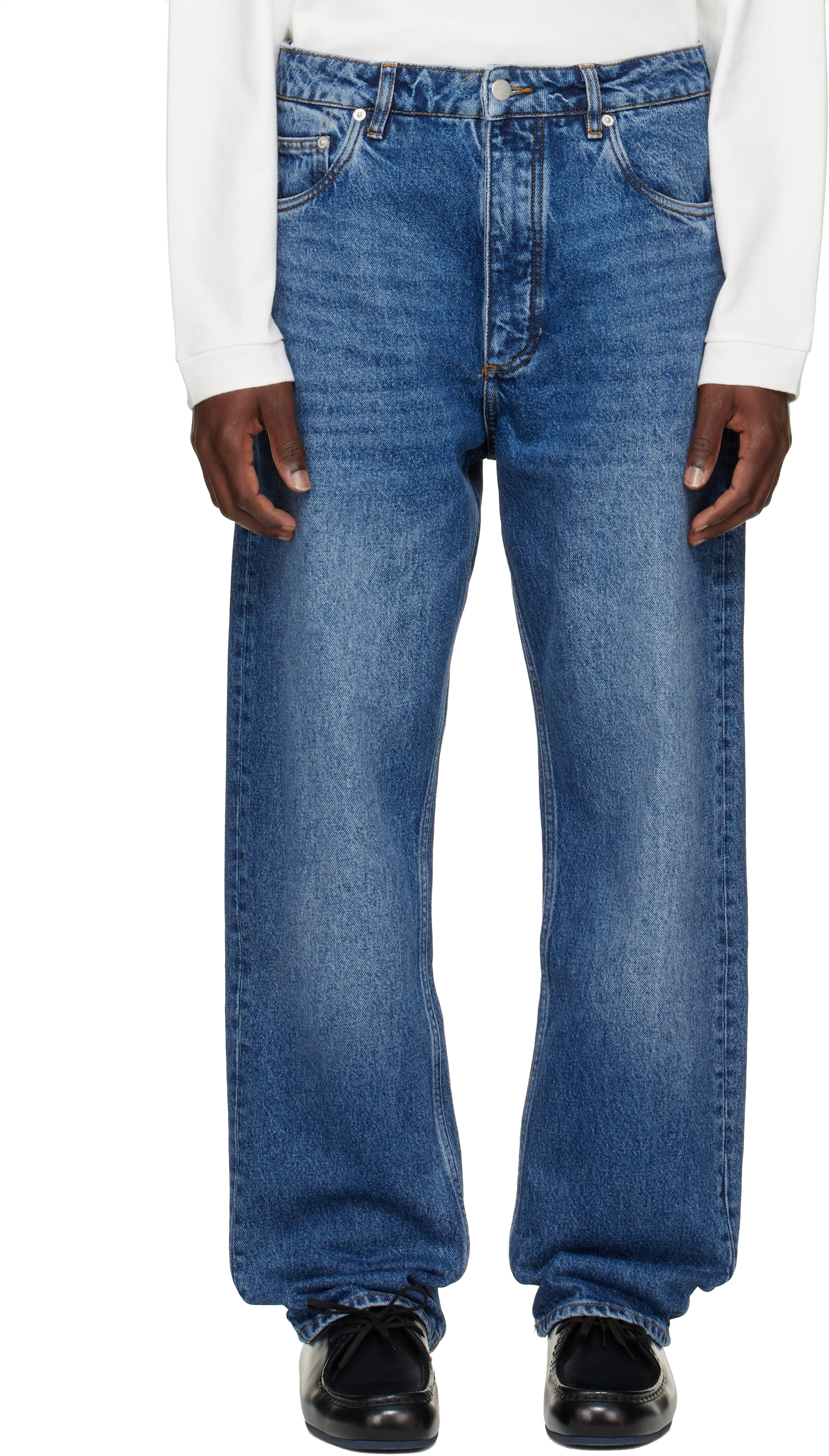 Studio Nicholson - Blue Riso Straight Leg Jeans