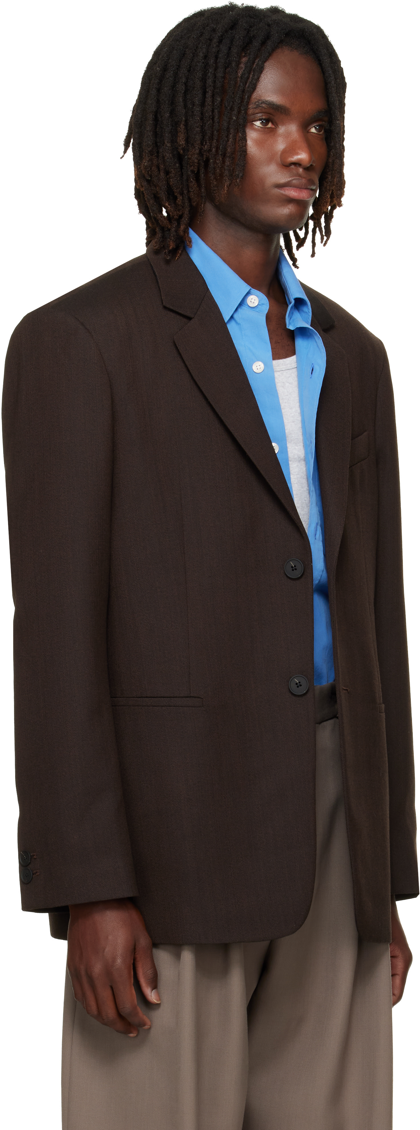 Studio Nicholson - Brown Roversi Wool Blazer