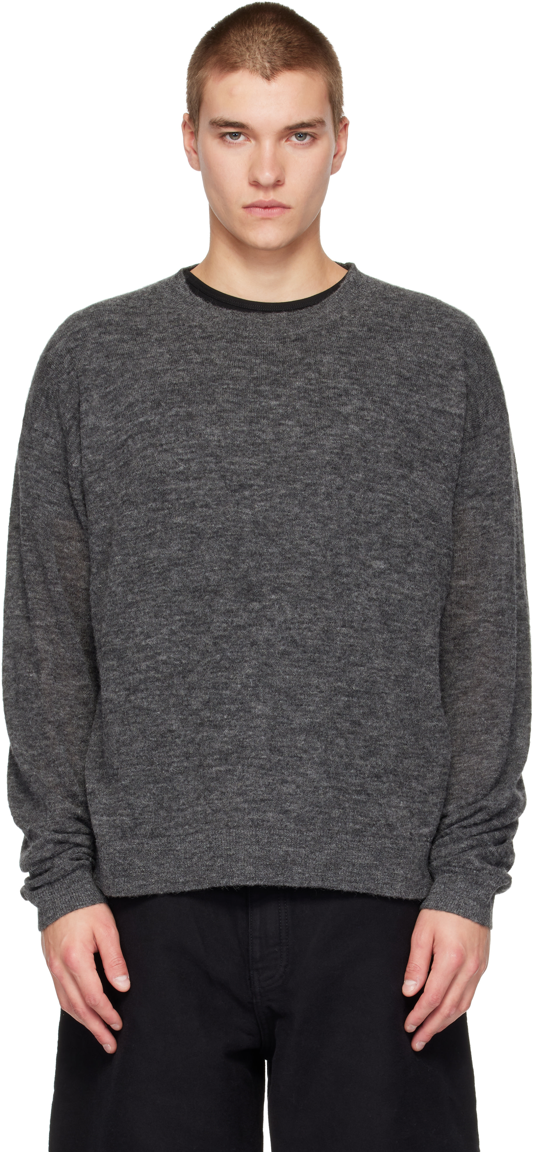 Studio Nicholson - Pull Picco gris en tricot
