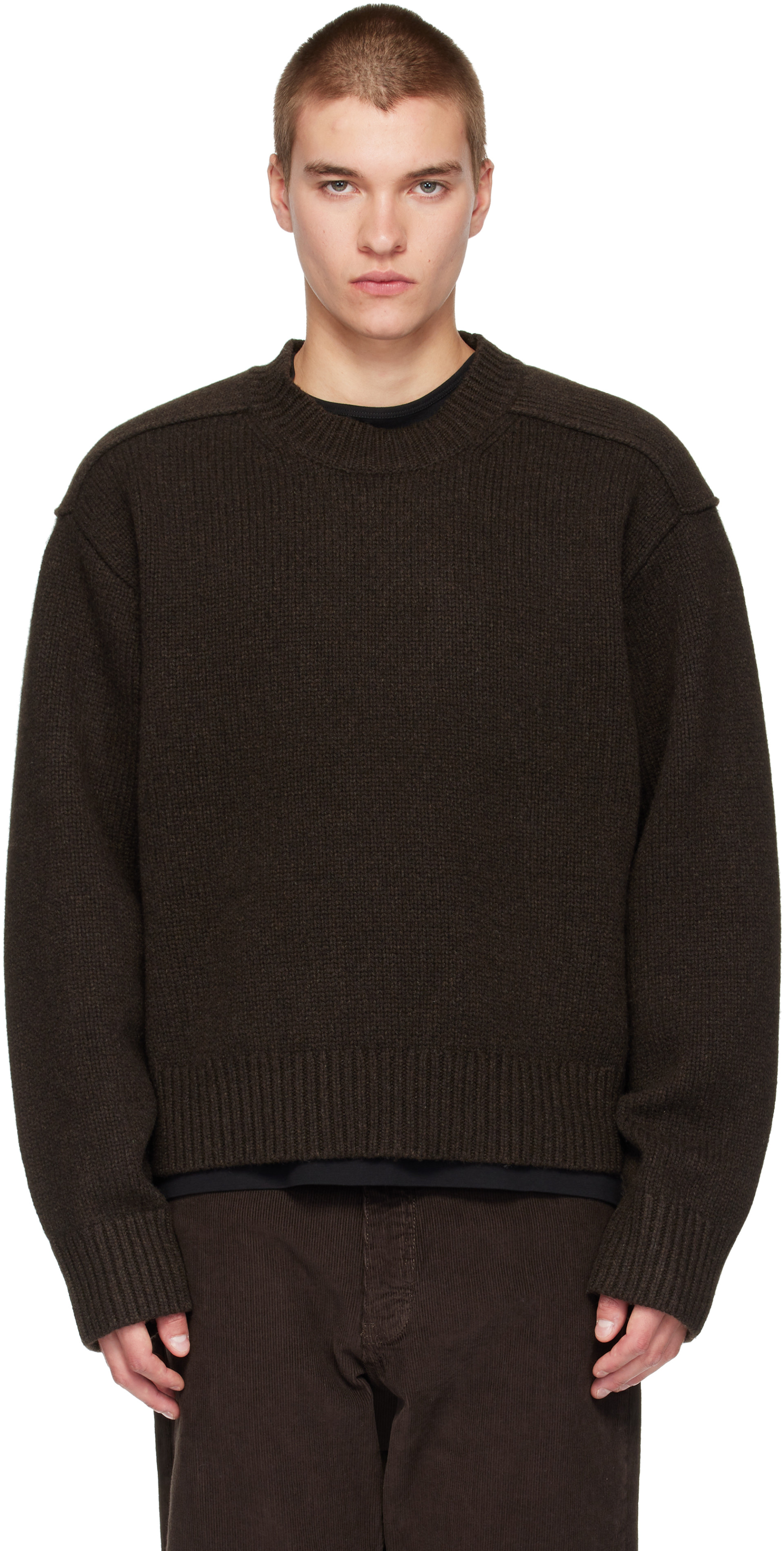 Studio Nicholson - Brown Berez Knit Sweater