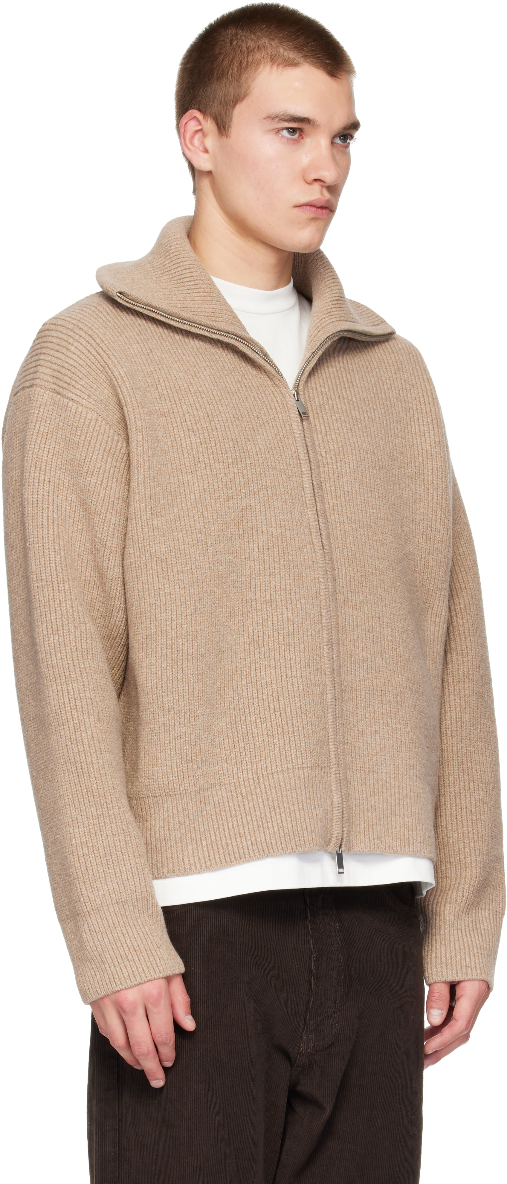 Studio Nicholson - Beige Sandos Knit Jacket