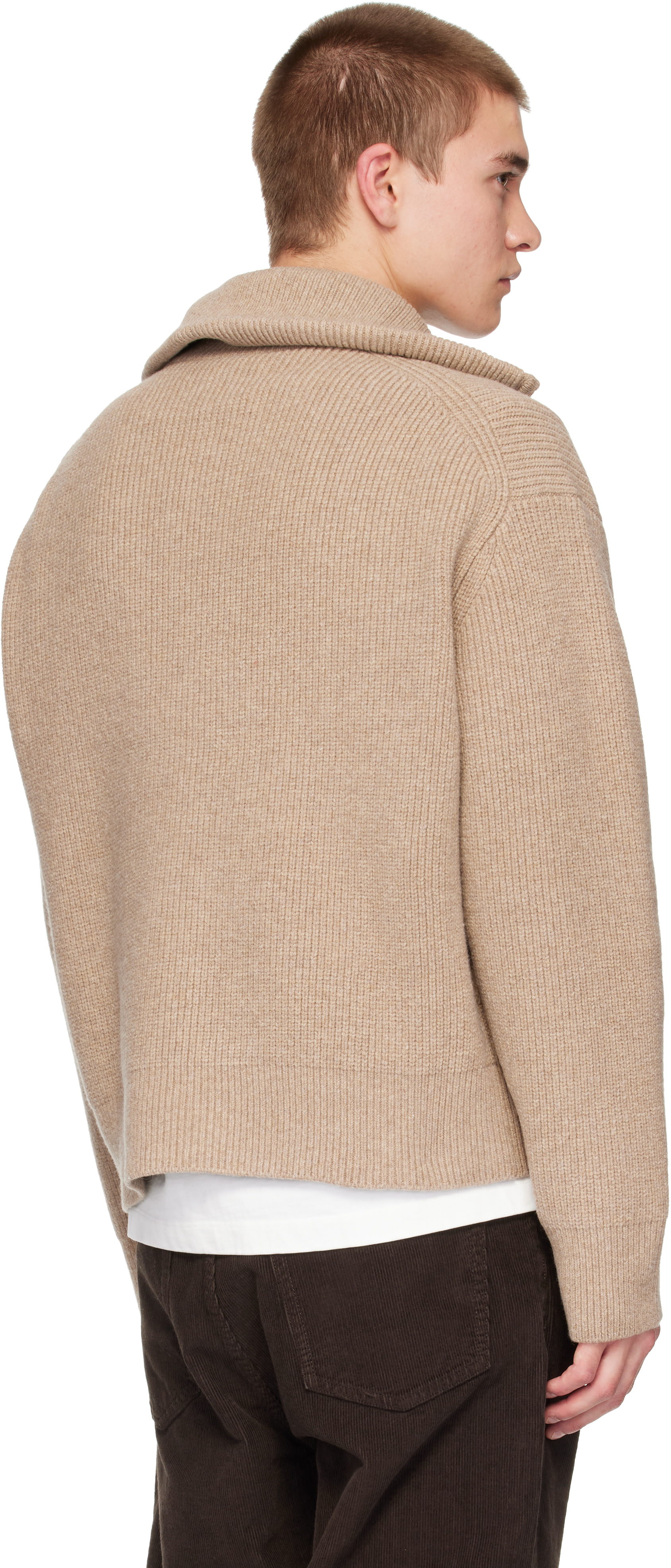 Studio Nicholson - Beige Sandos Knit Jacket