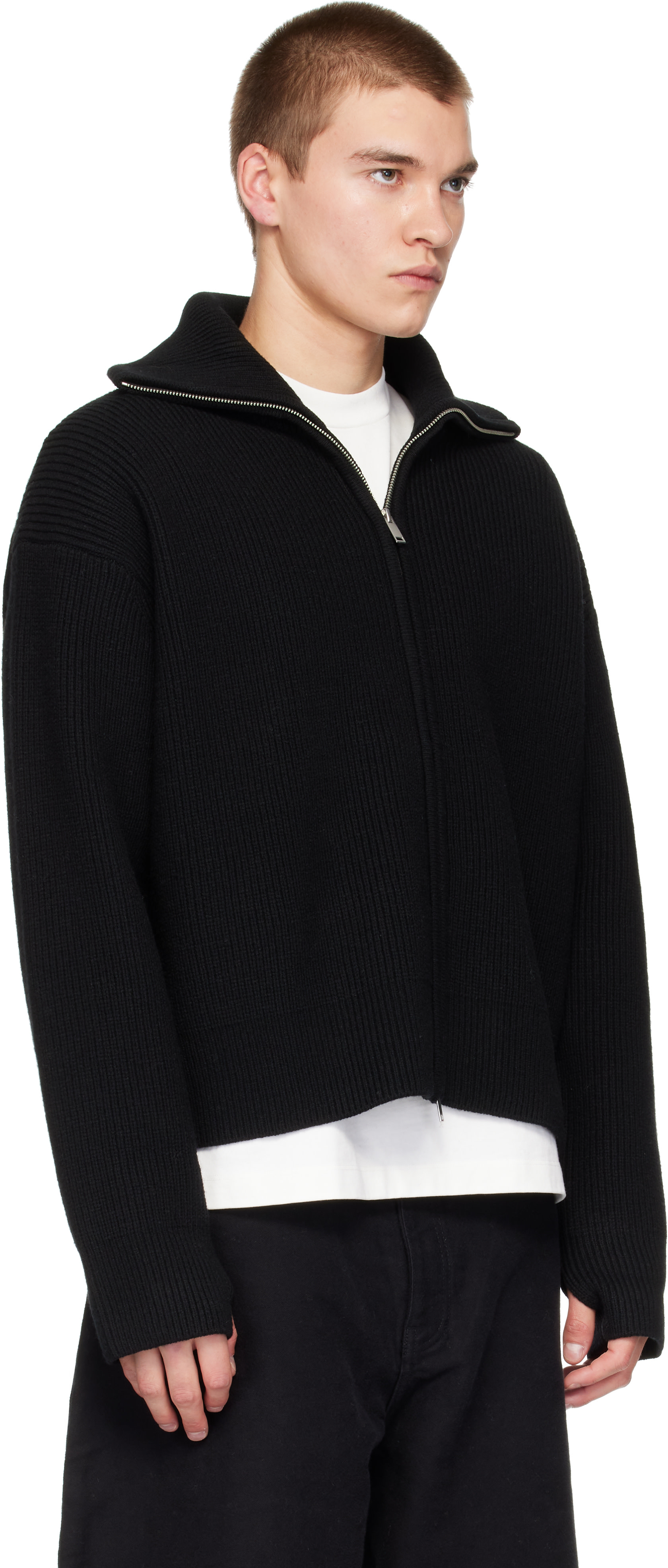 Studio Nicholson - Black Sandos Knit Jacket
