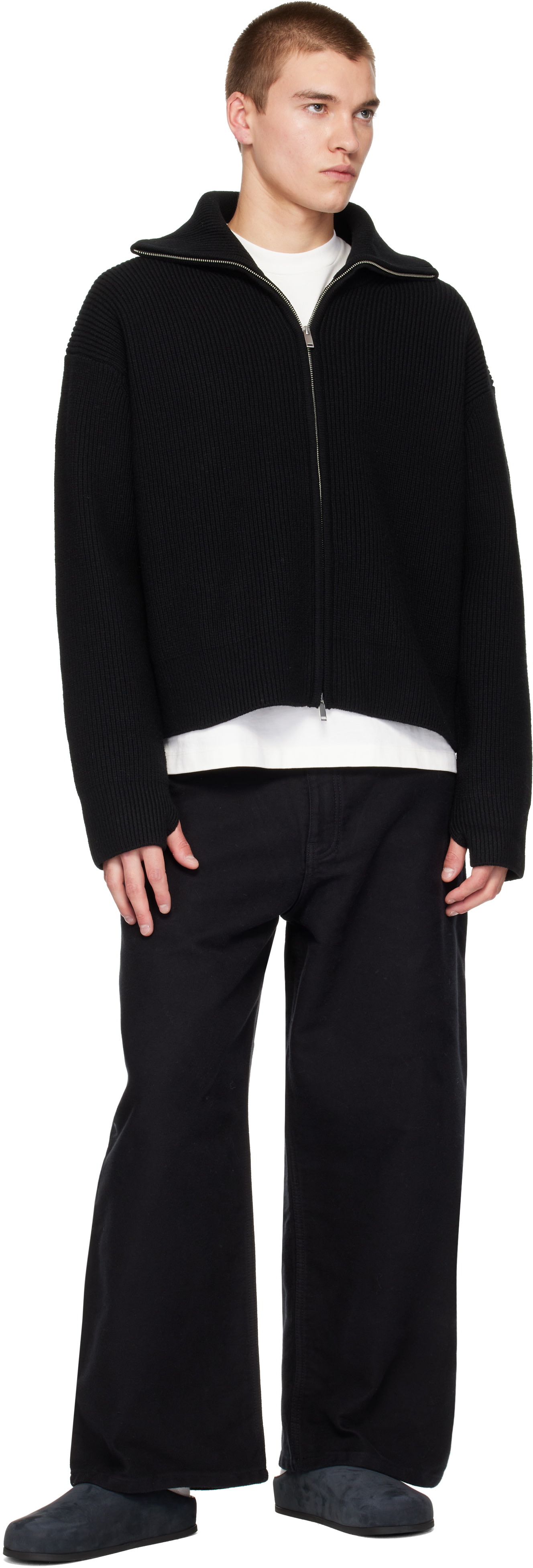 Studio Nicholson - Black Sandos Knit Jacket