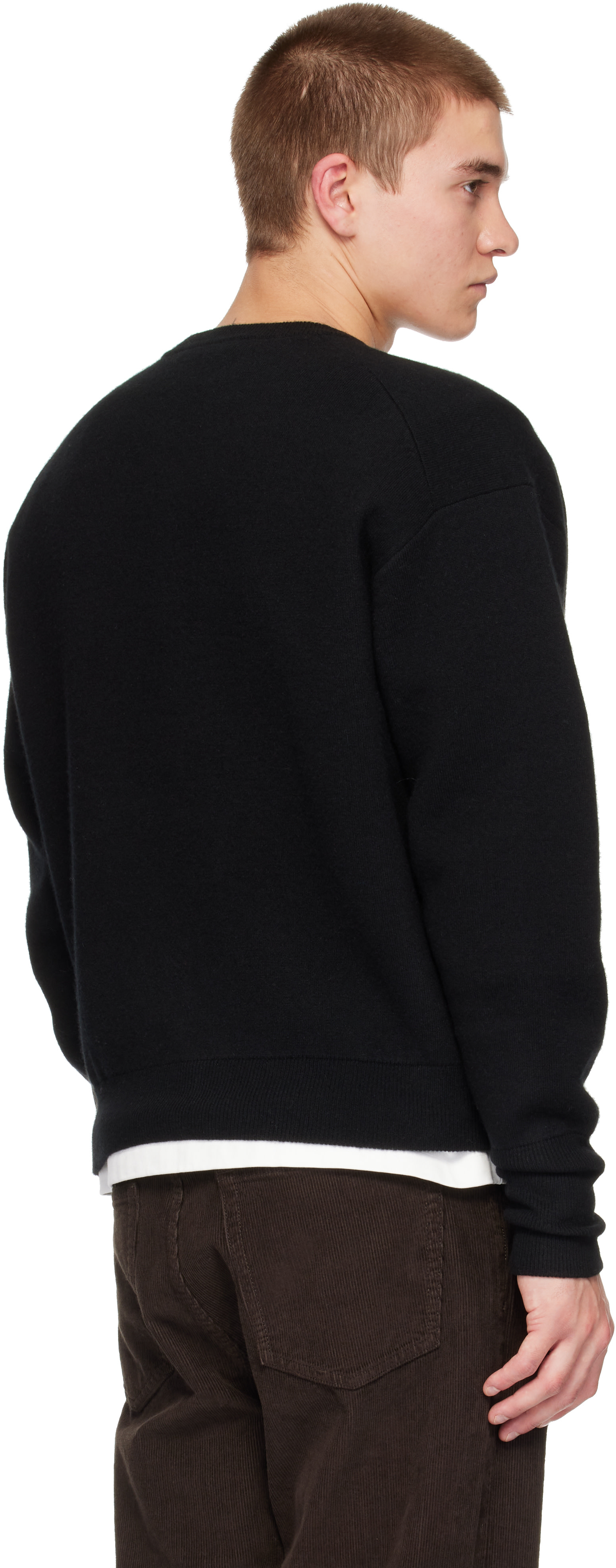 Studio Nicholson - Pull Loch noir en tricot