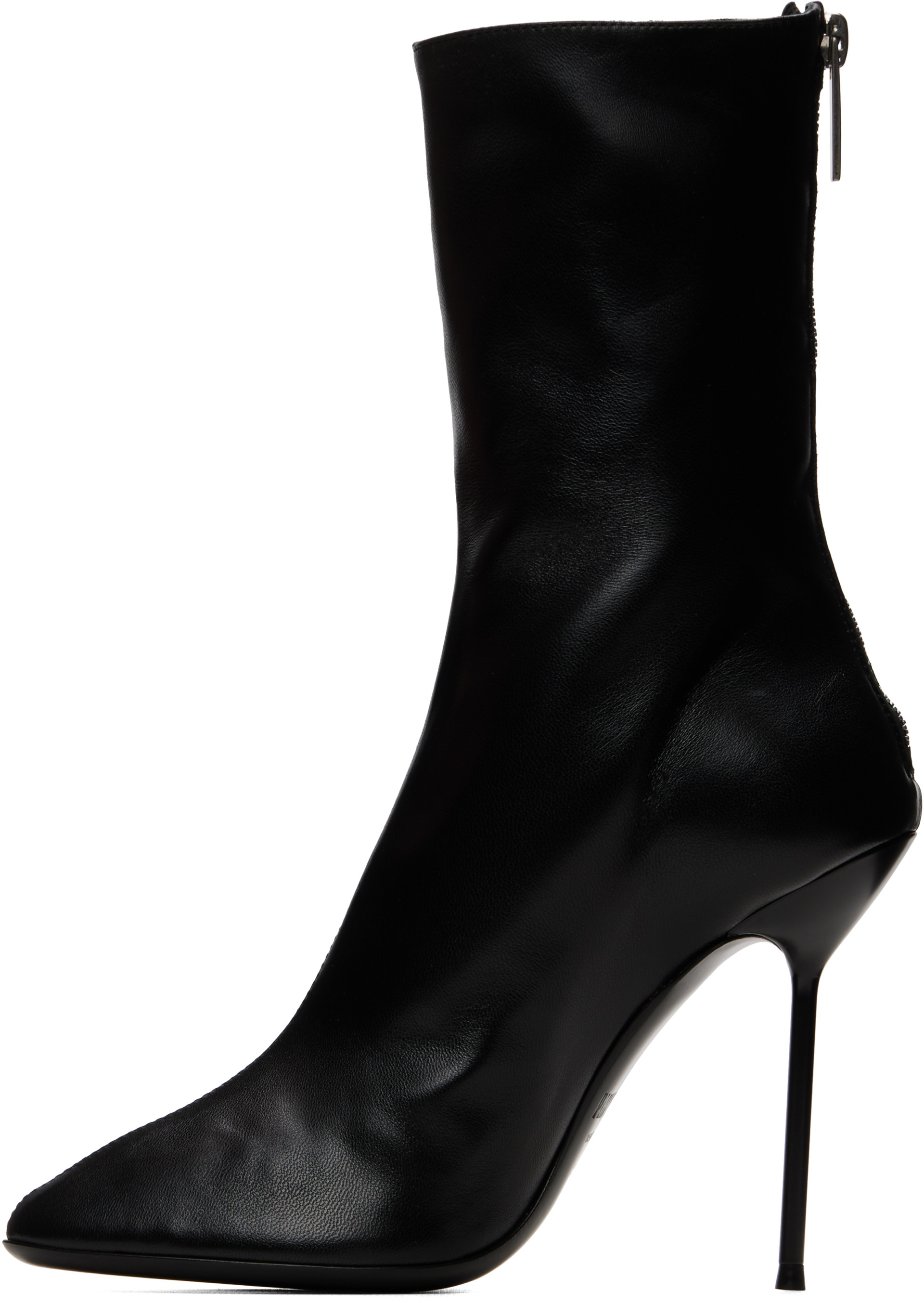 Paris Texas: Black Lidia Soft Nappa 105 Ankle Boots | SSENSE Canada