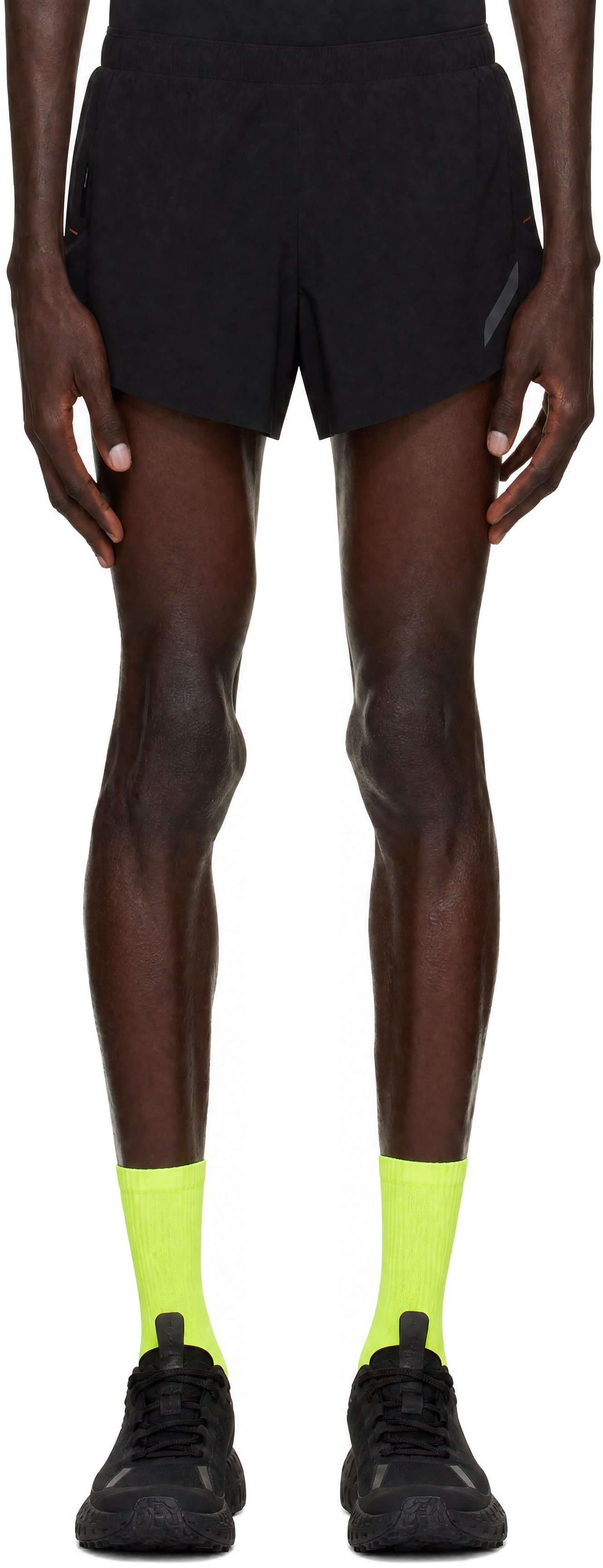 Soar Running - Black Split Running Shorts