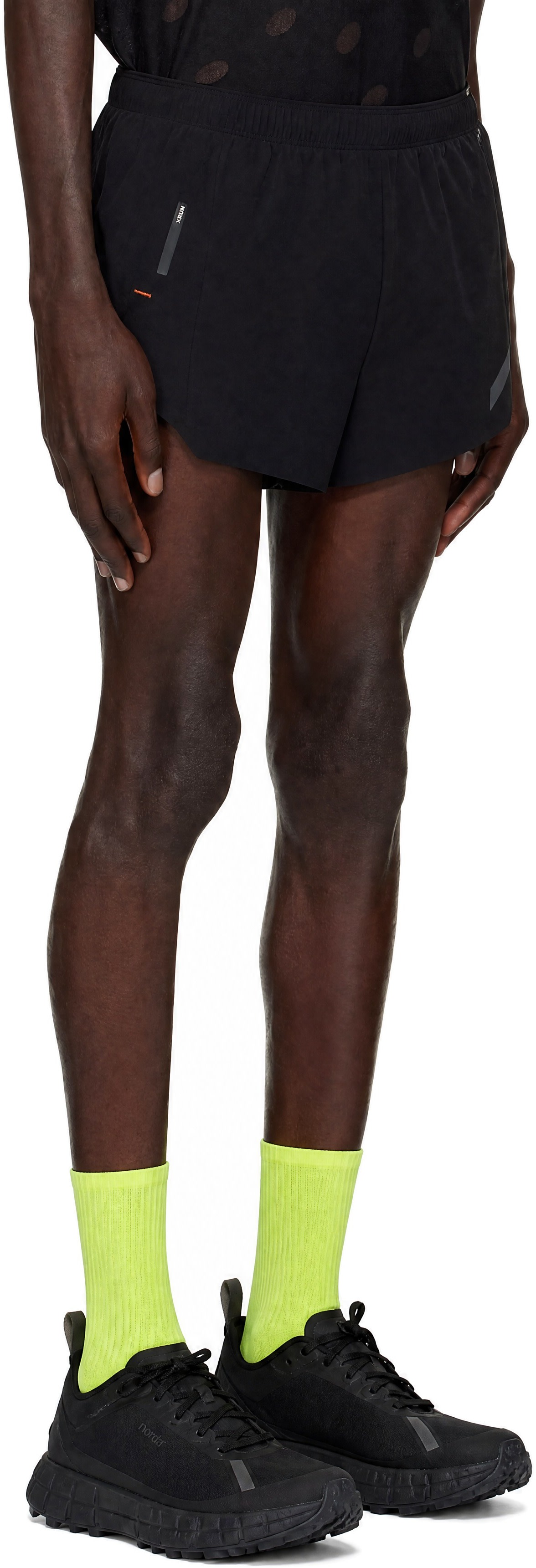 Soar Running - Black Split Running Shorts