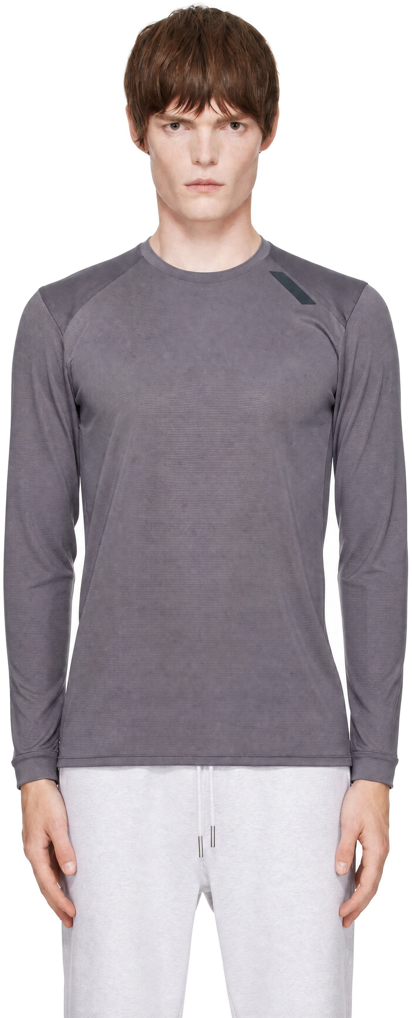 Soar Running - Gray Long Sleeve Tech Running T-shirt
