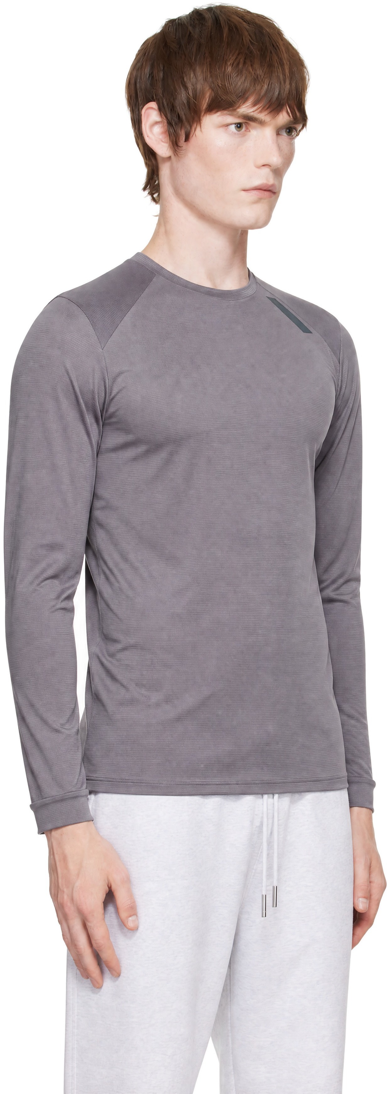 Soar Running - Gray Long Sleeve Tech Running T-shirt