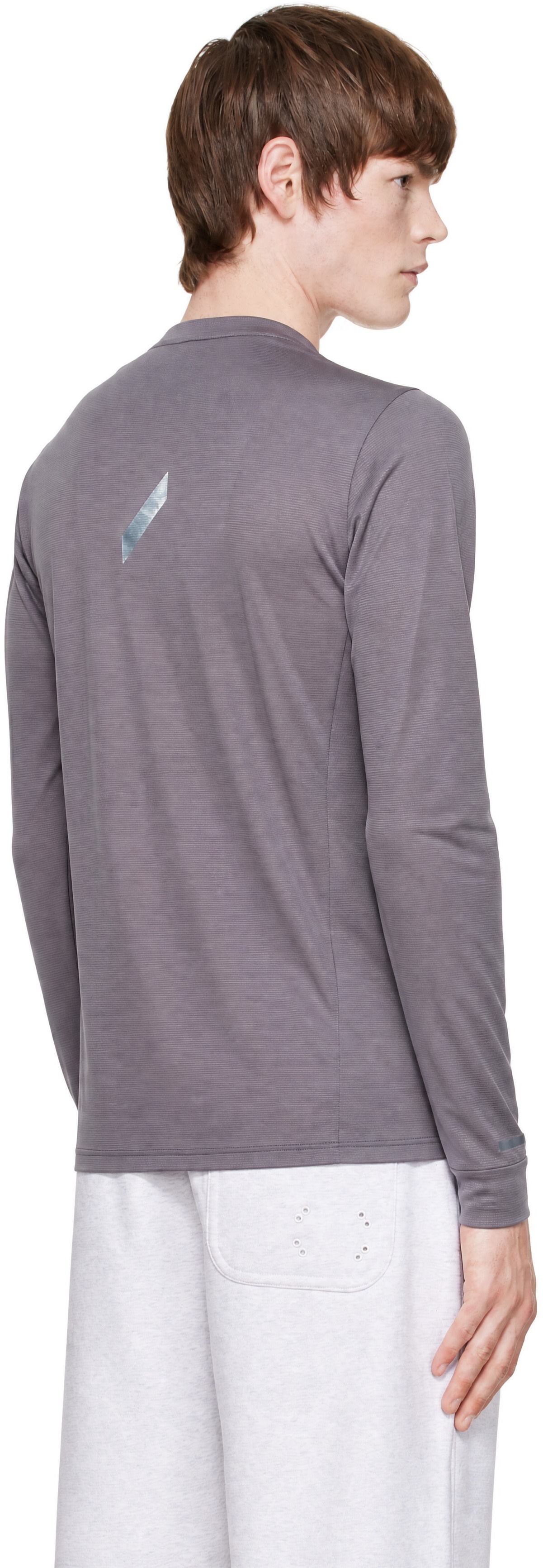 Soar Running - Gray Long Sleeve Tech Running T-shirt