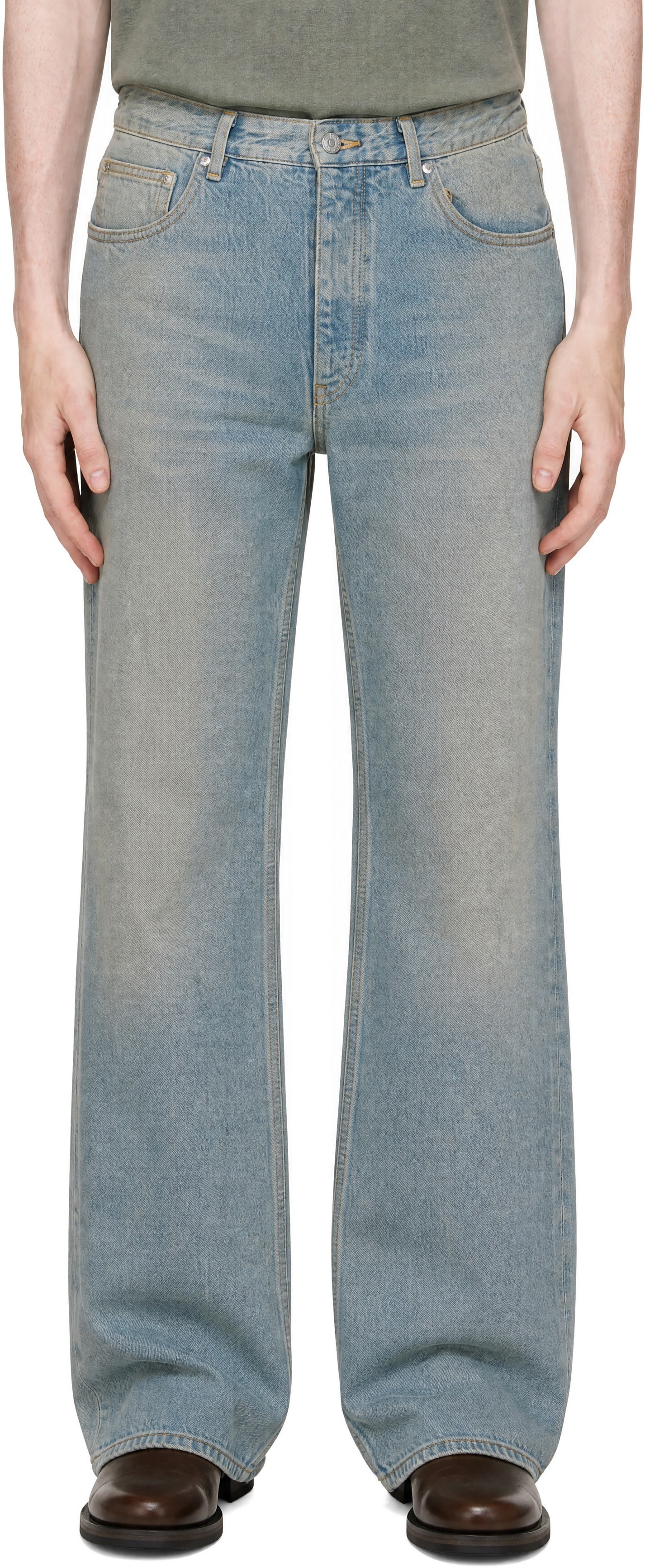 Won Hundred - Blue Genoa Coated Jeans