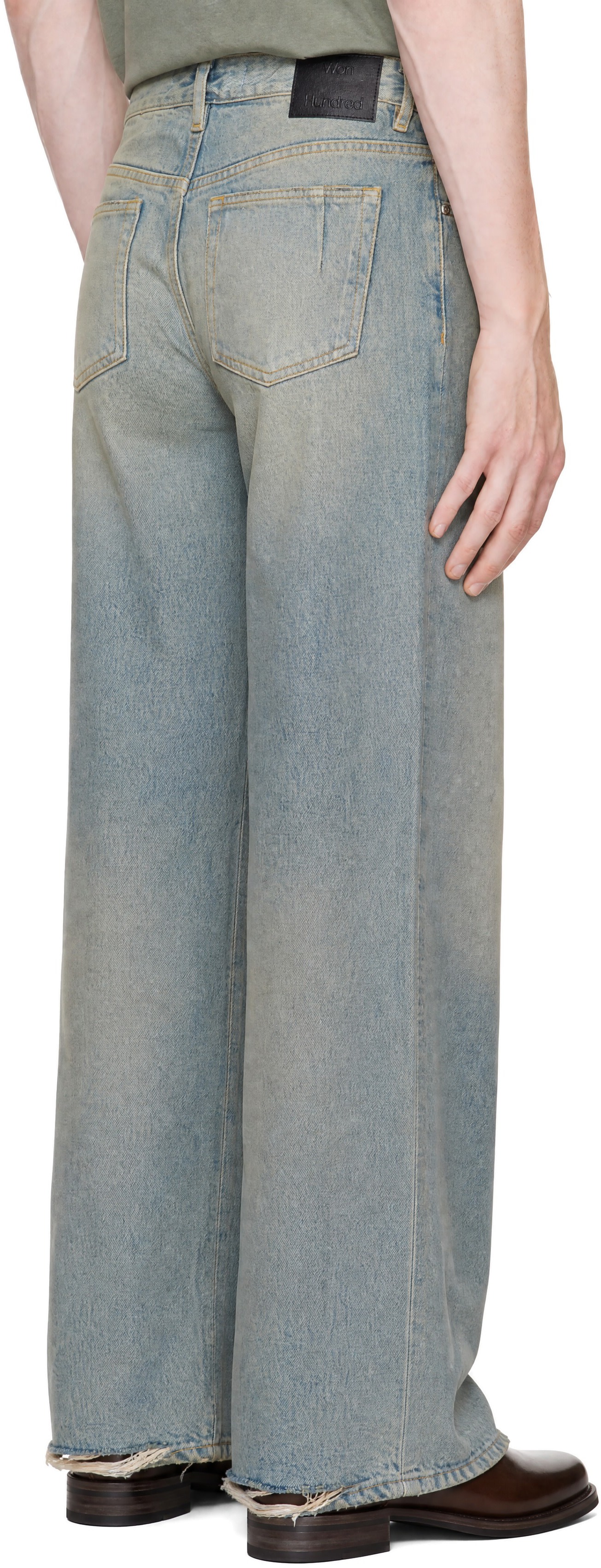 Won Hundred - Blue Genoa Coated Jeans