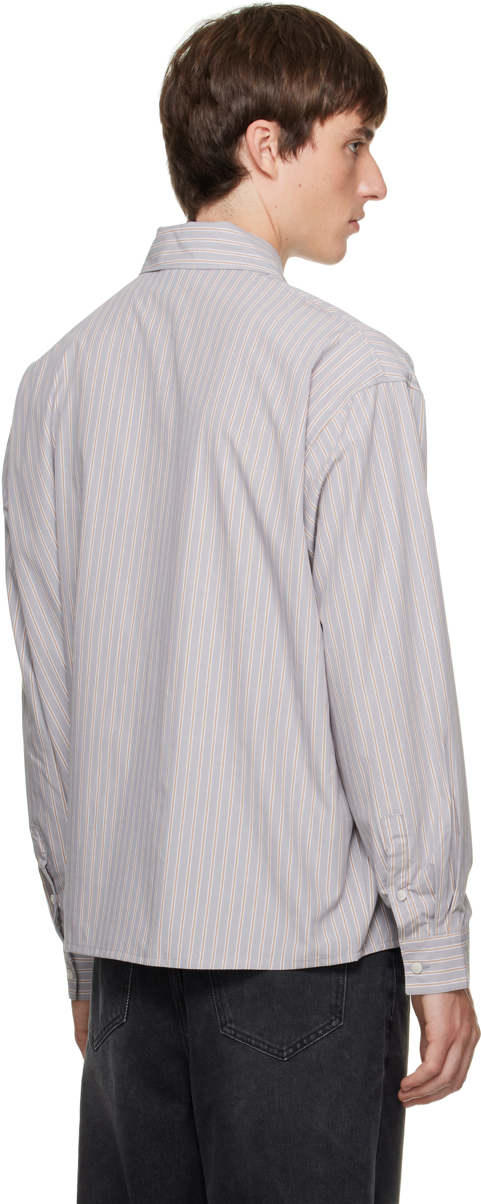 Won Hundred - グレー Maza Stripe シャツ