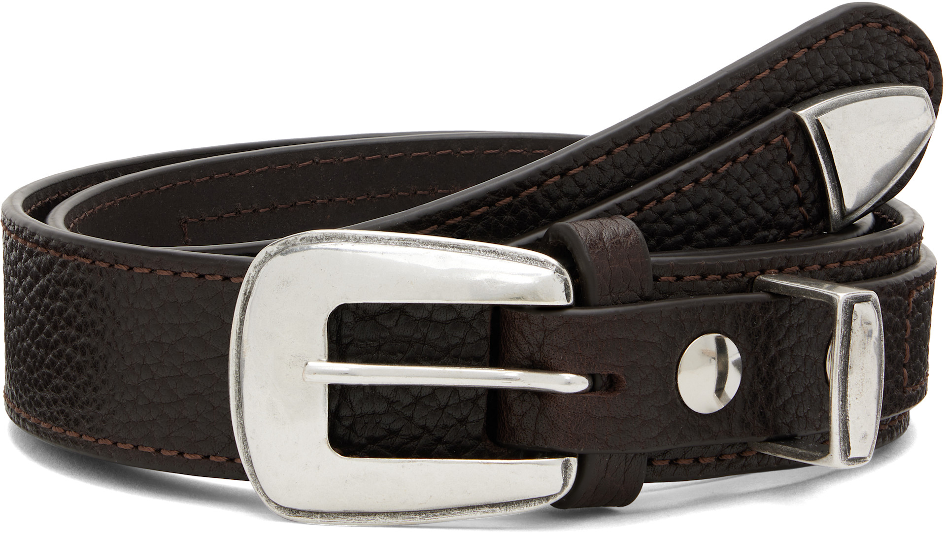 LEMAIRE - Ceinture western brune