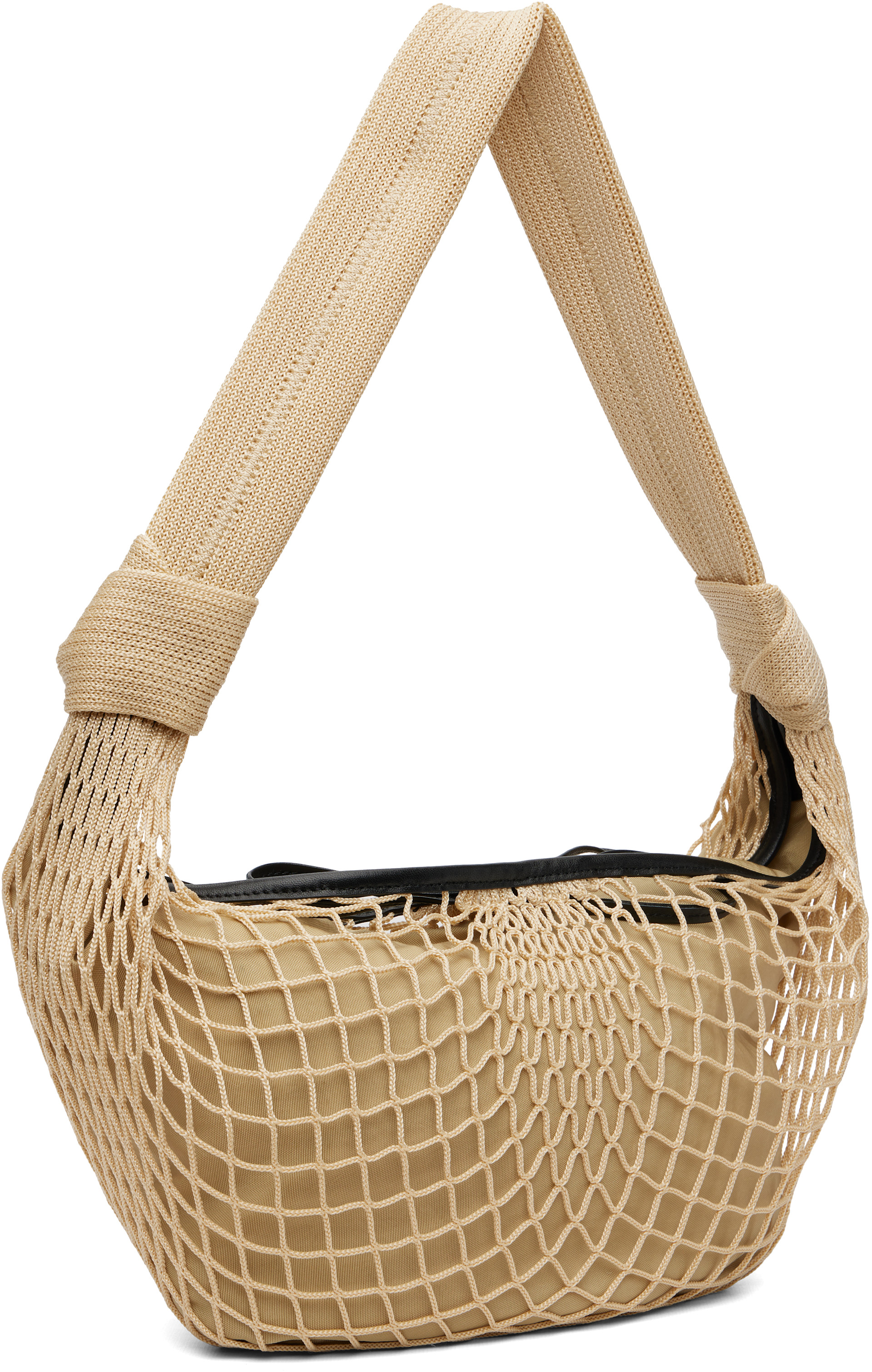 LEMAIRE: Beige Croissant Filt Bag | SSENSE