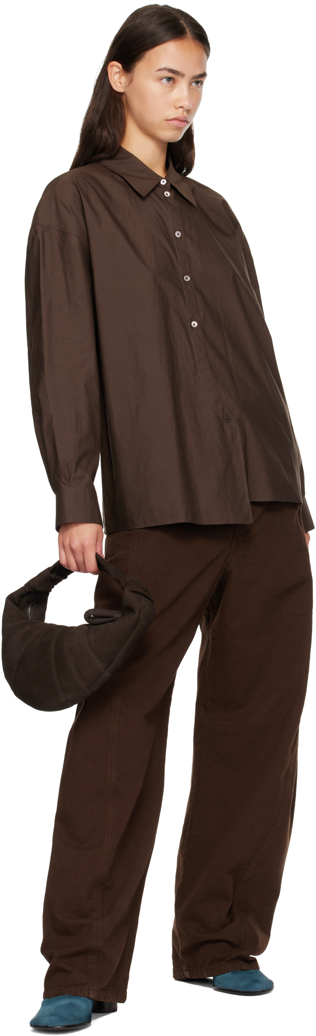 LEMAIRE - Mini sac Fortune Croissant brun