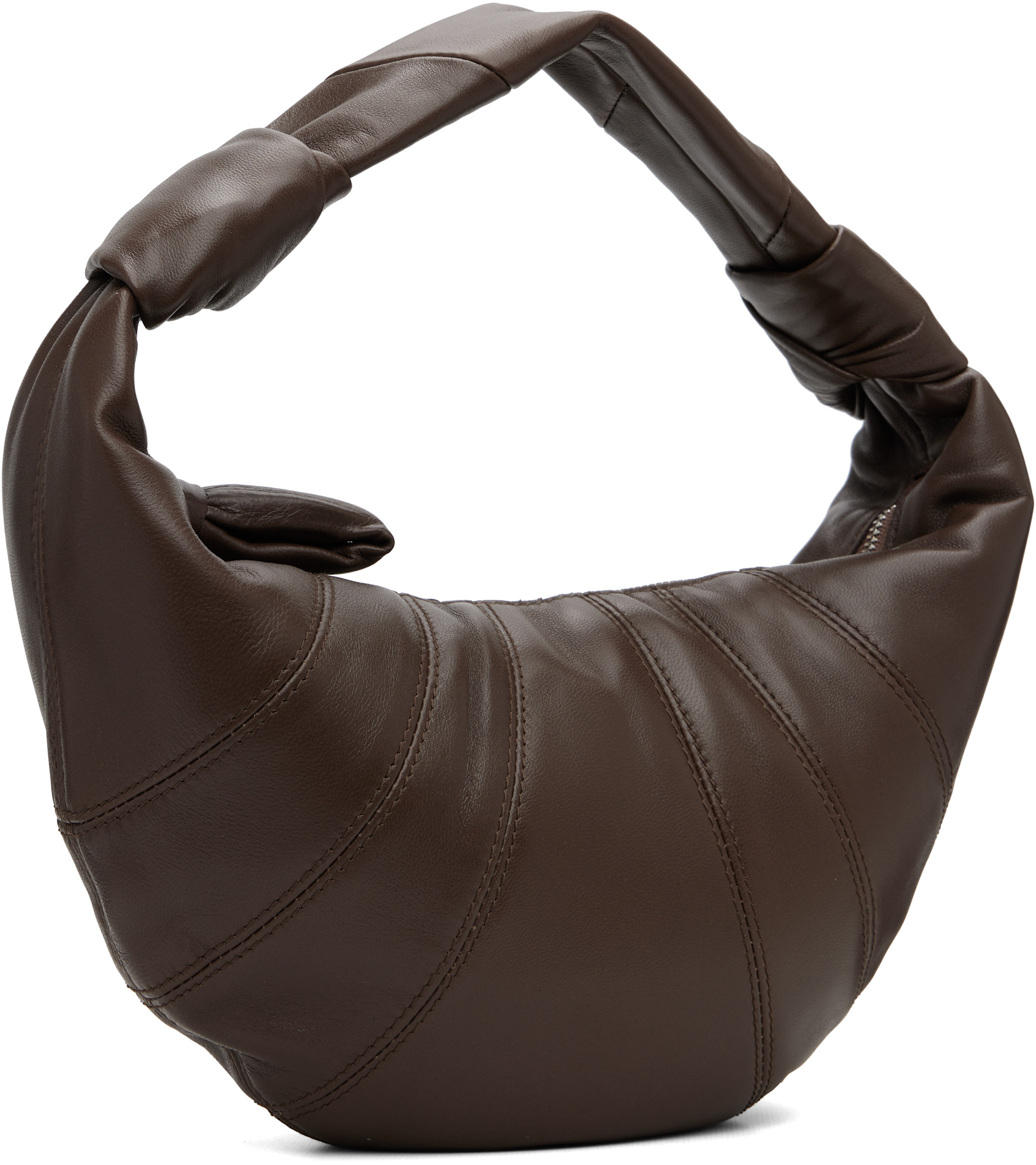 LEMAIRE: Brown Mini Fortune Croissant Bag | SSENSE Japan