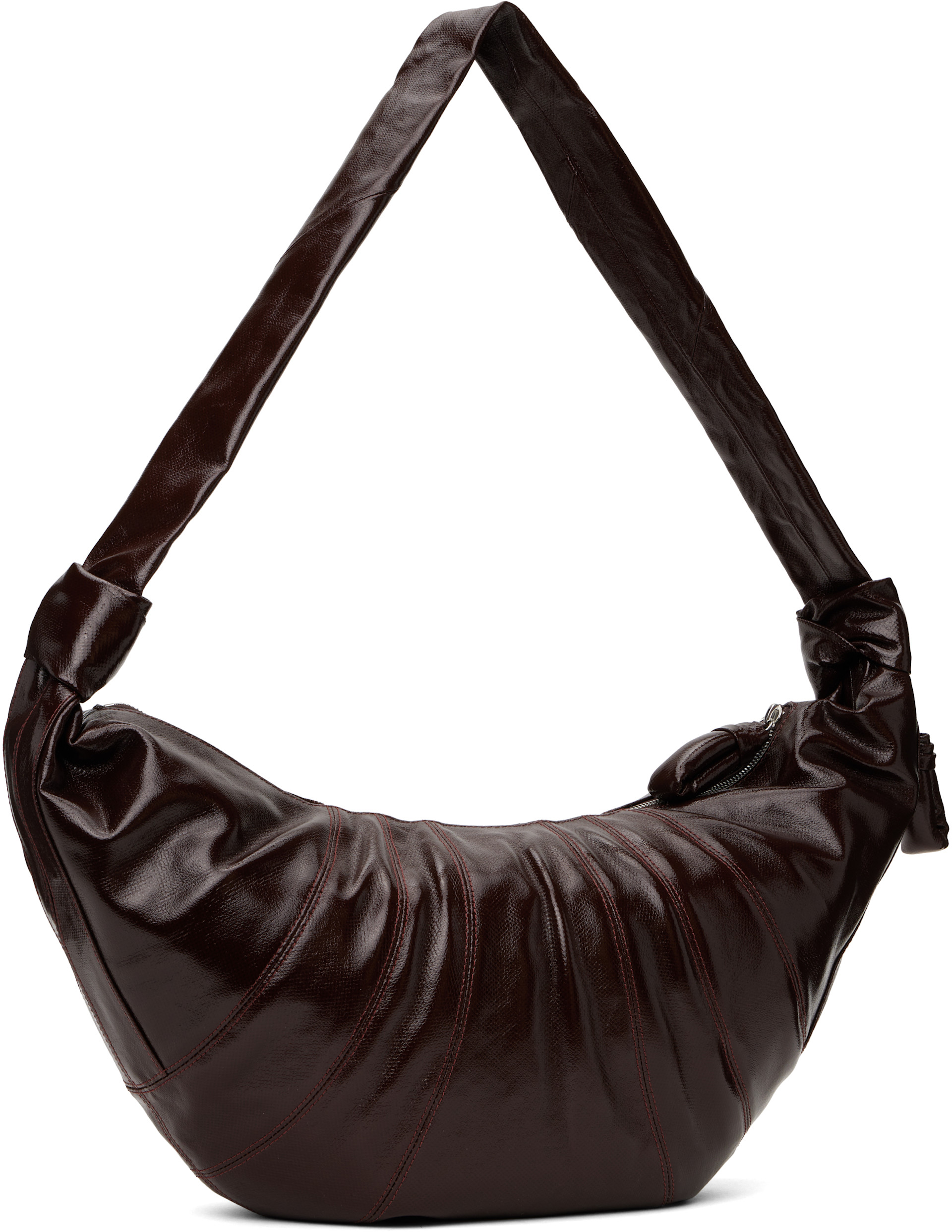 LEMAIRE Croissant Bag ダークブラウン LEMAIRE: Brown Large Croissant Bag | SSENSE