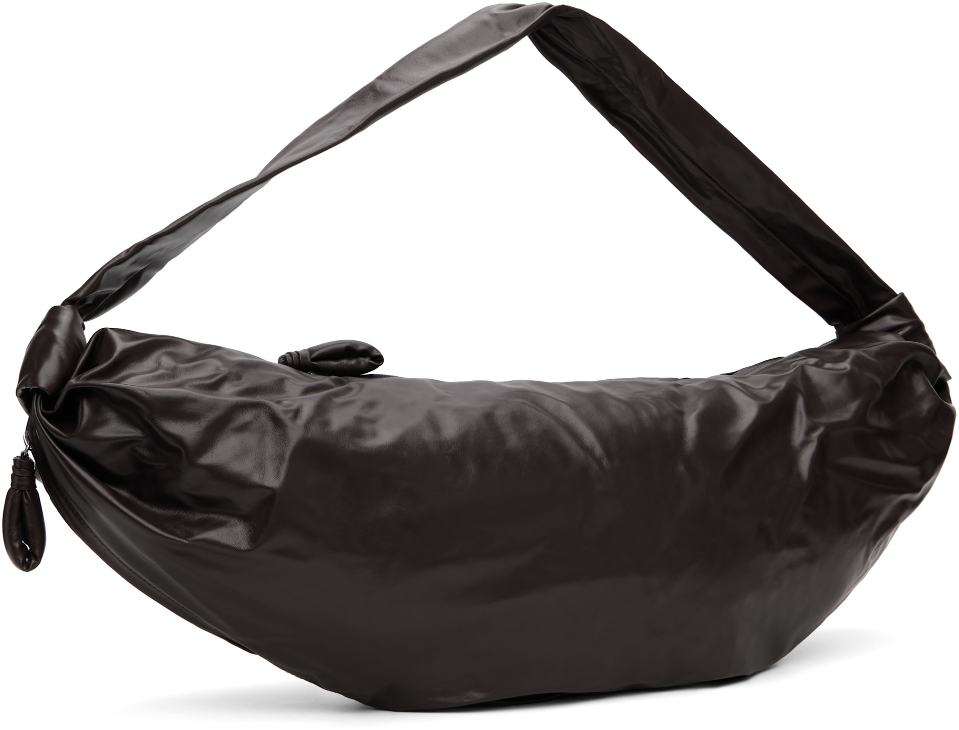 LEMAIRE: Brown Large Soft Croissant Bag | SSENSE
