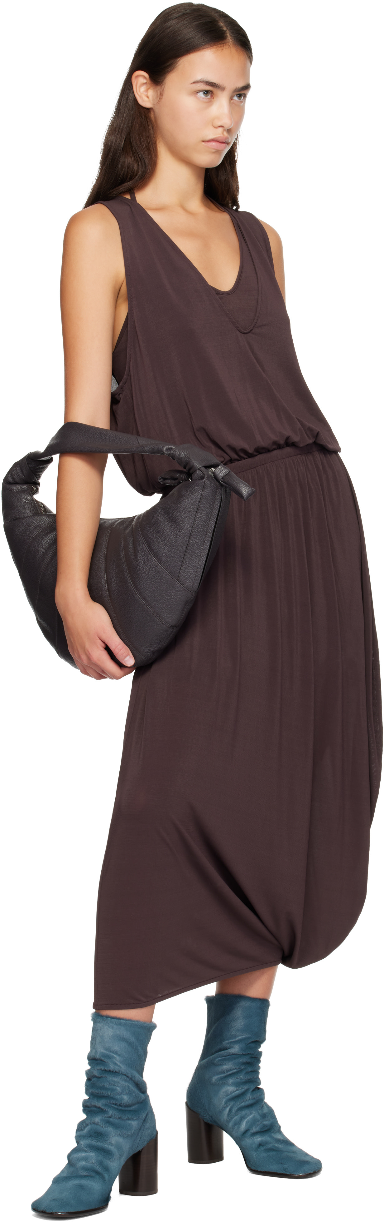 LEMAIRE - Sac Fortune Croissant brun