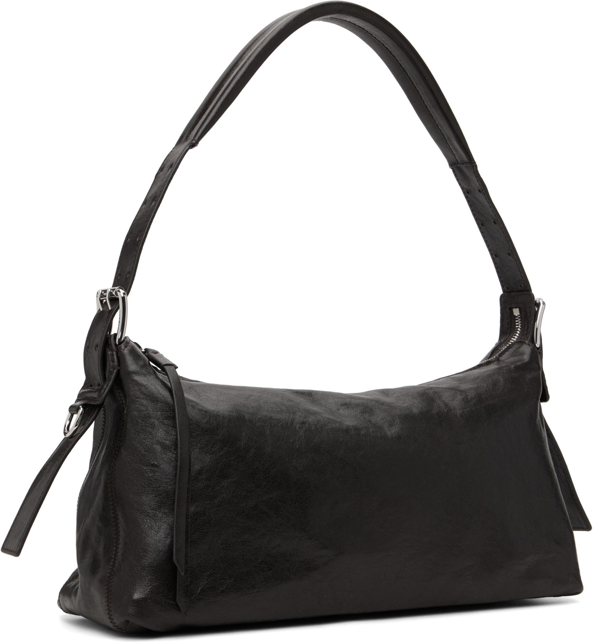 LEMAIRE: Brown Belted Baguette Bag | SSENSE