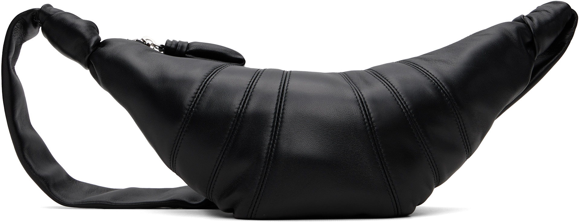 LEMAIRE: Black Small Croissant Leather Bag | SSENSE