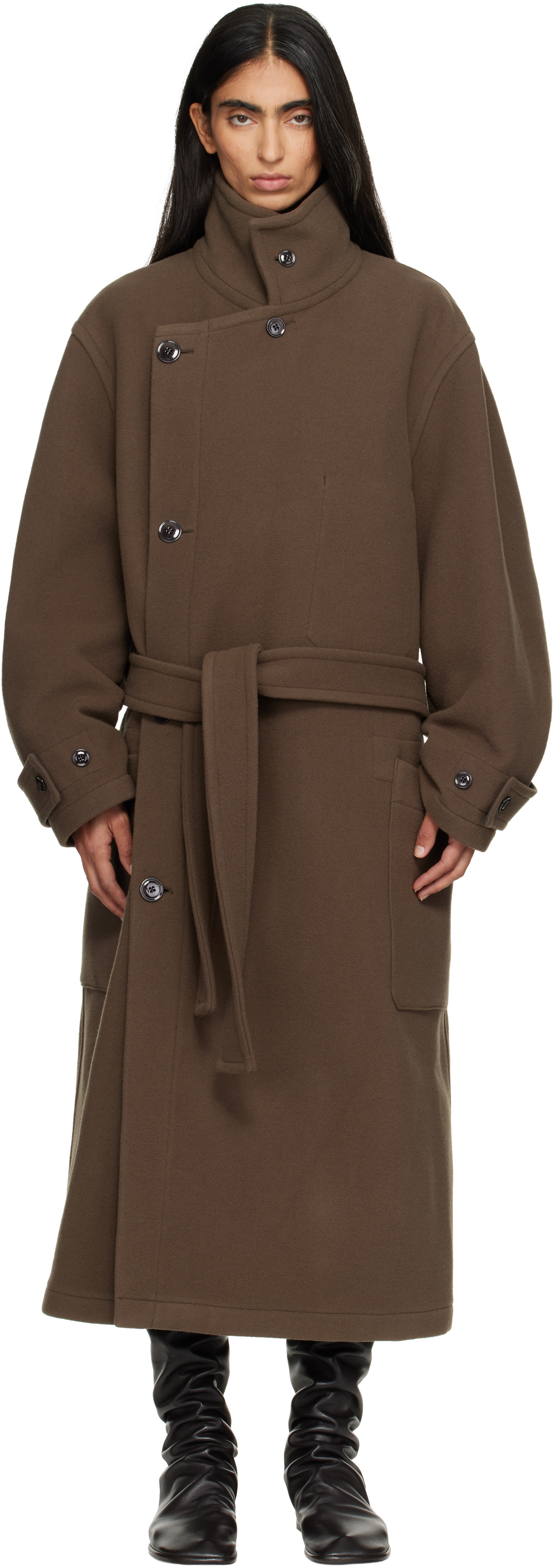 LEMAIRE - Khaki Wrap Coat