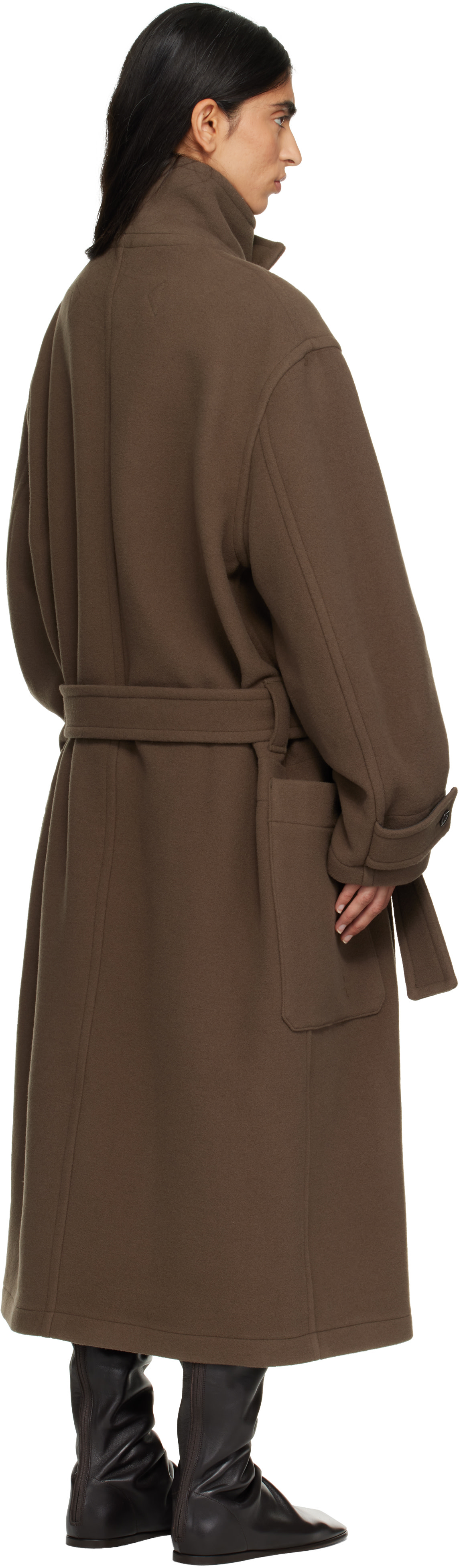 LEMAIRE - Manteau cache-cœur kaki