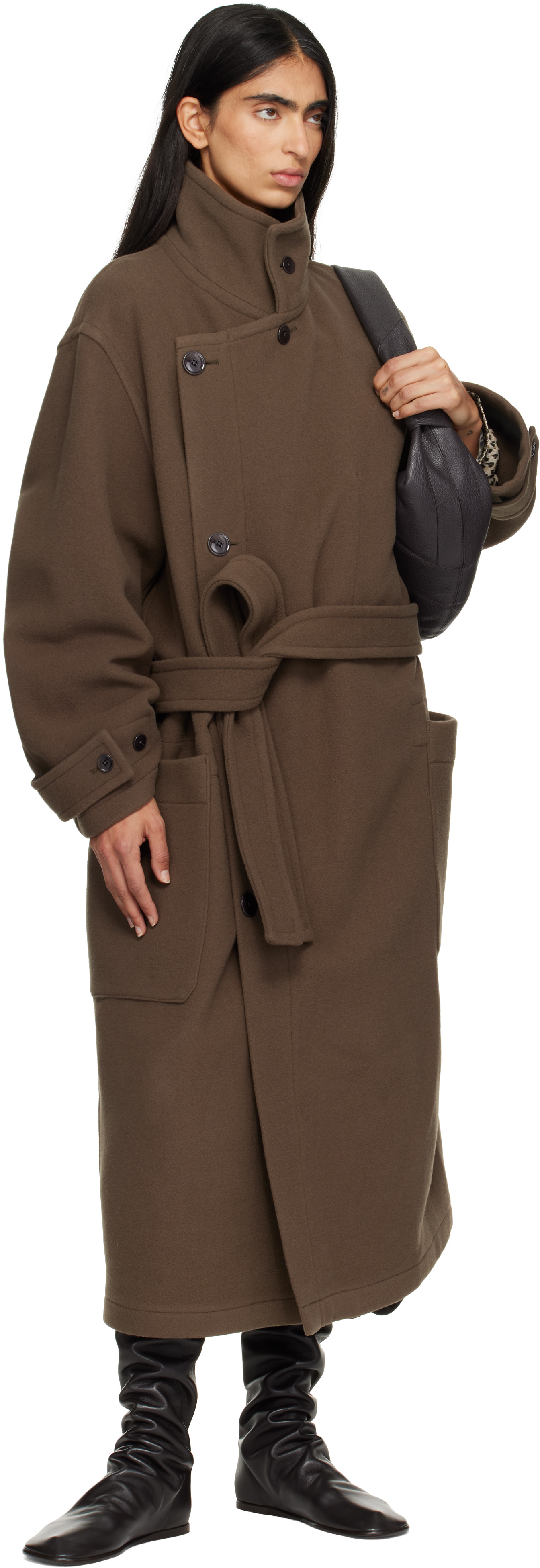 LEMAIRE - Khaki Wrap Coat