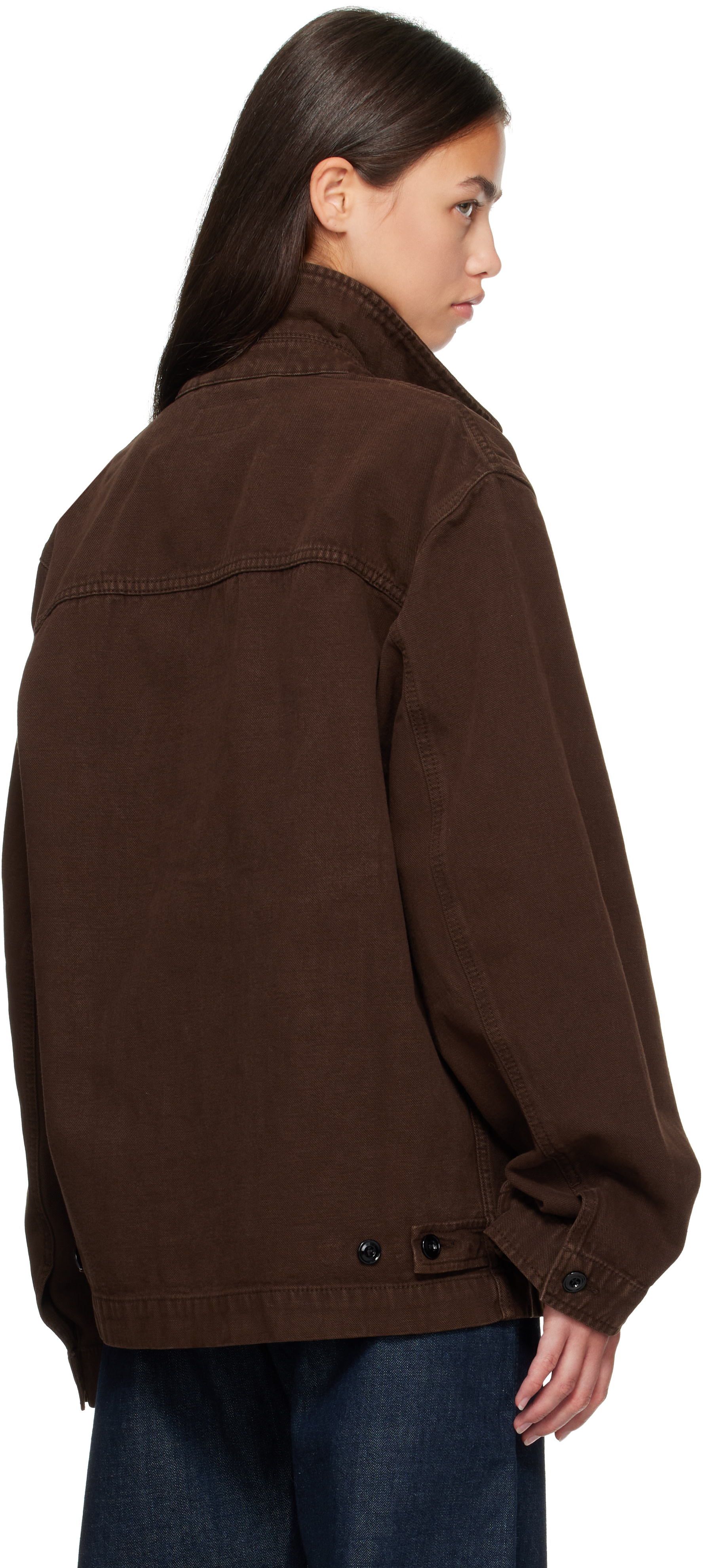 LEMAIRE - Blouson droit brun