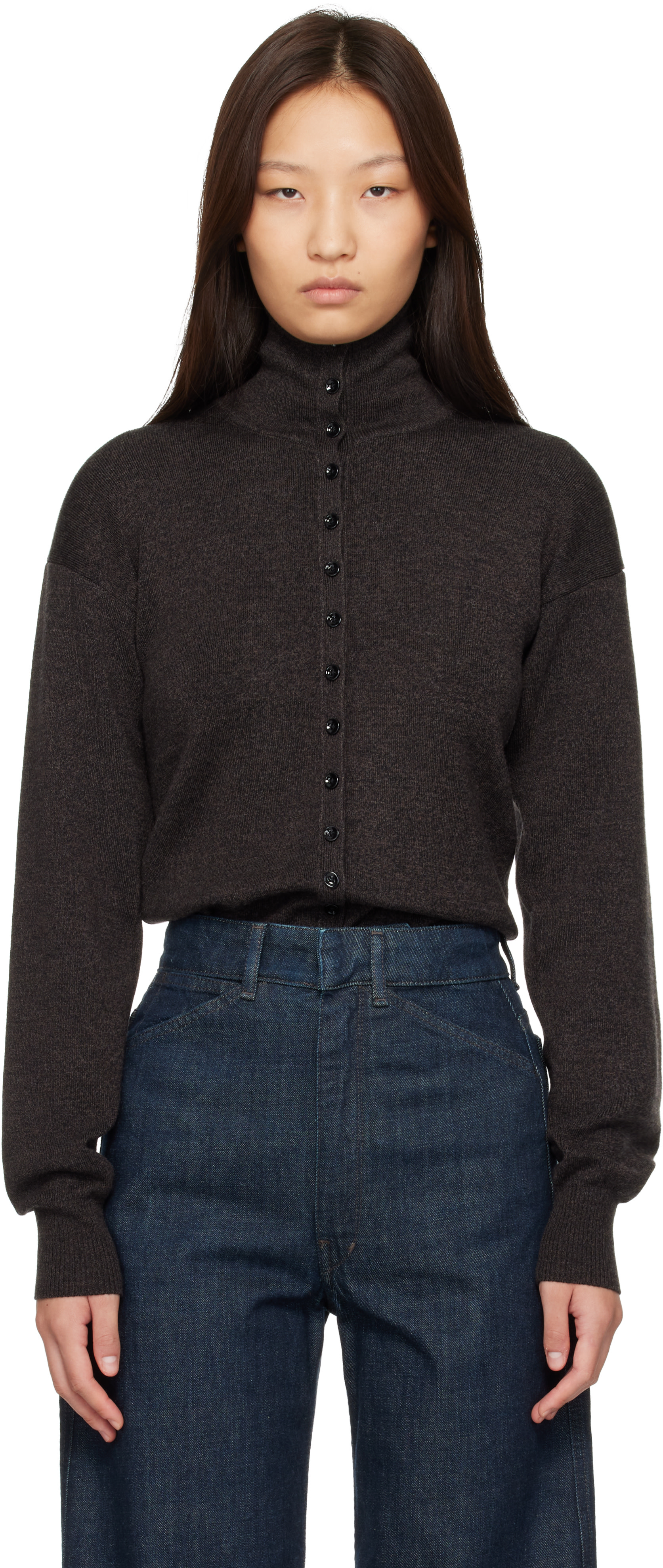 LEMAIRE - Cardigan noir à boutons