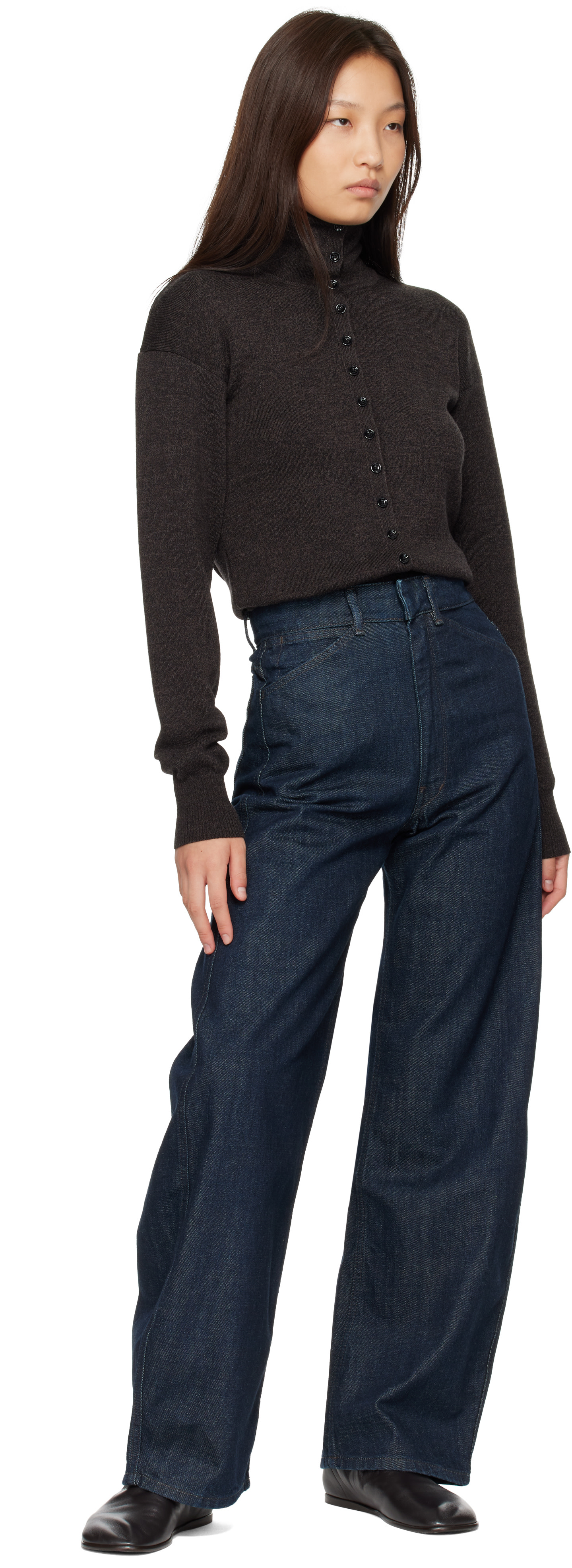 LEMAIRE - Black Buttoned Cardigan