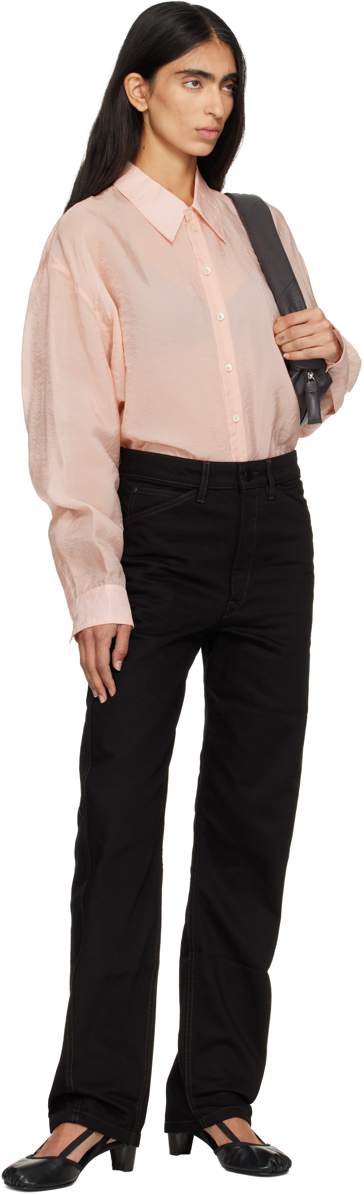 LEMAIRE - Chemise drapée rose