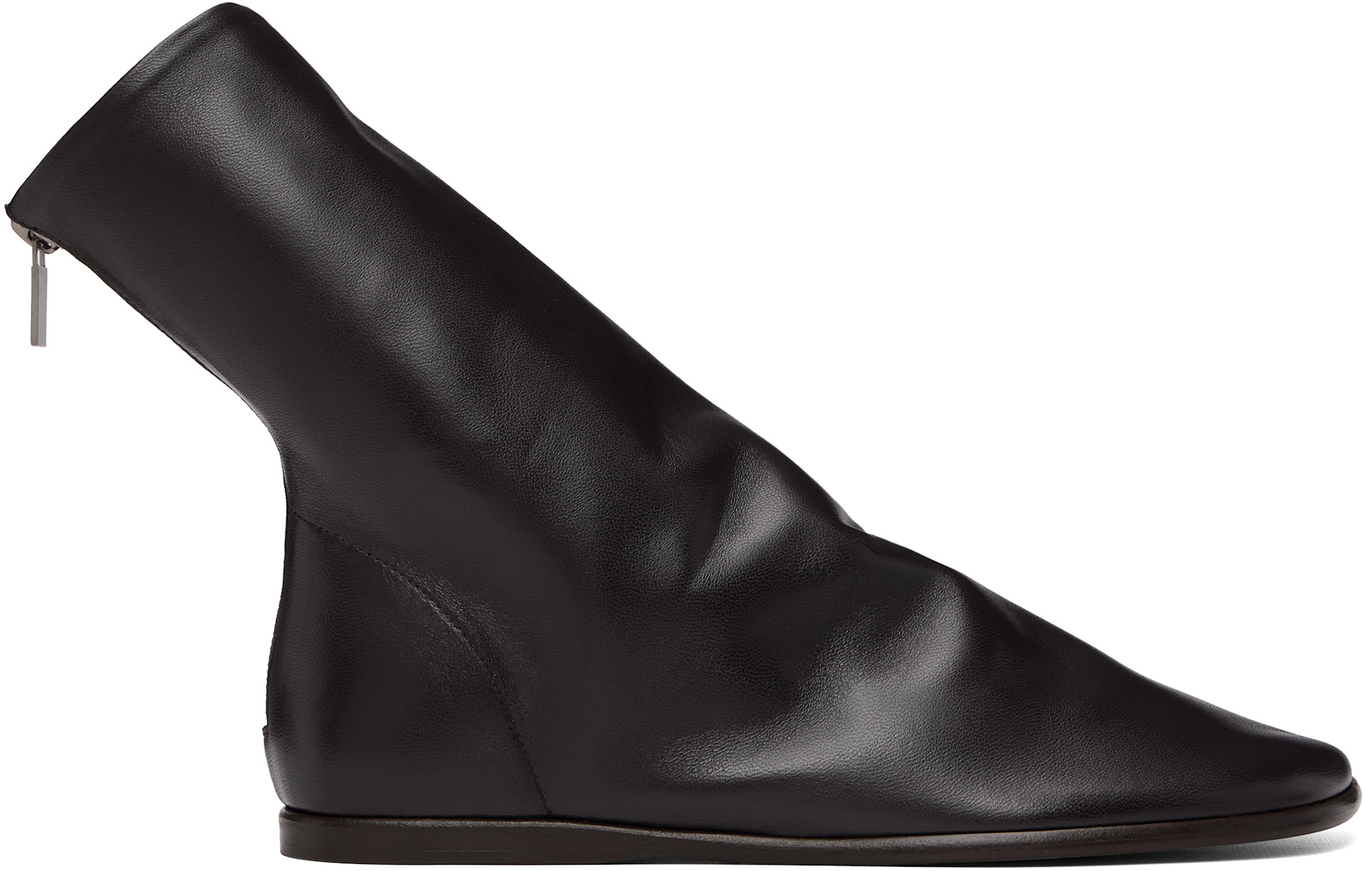 LEMAIRE - Bottines plates Glove brunes