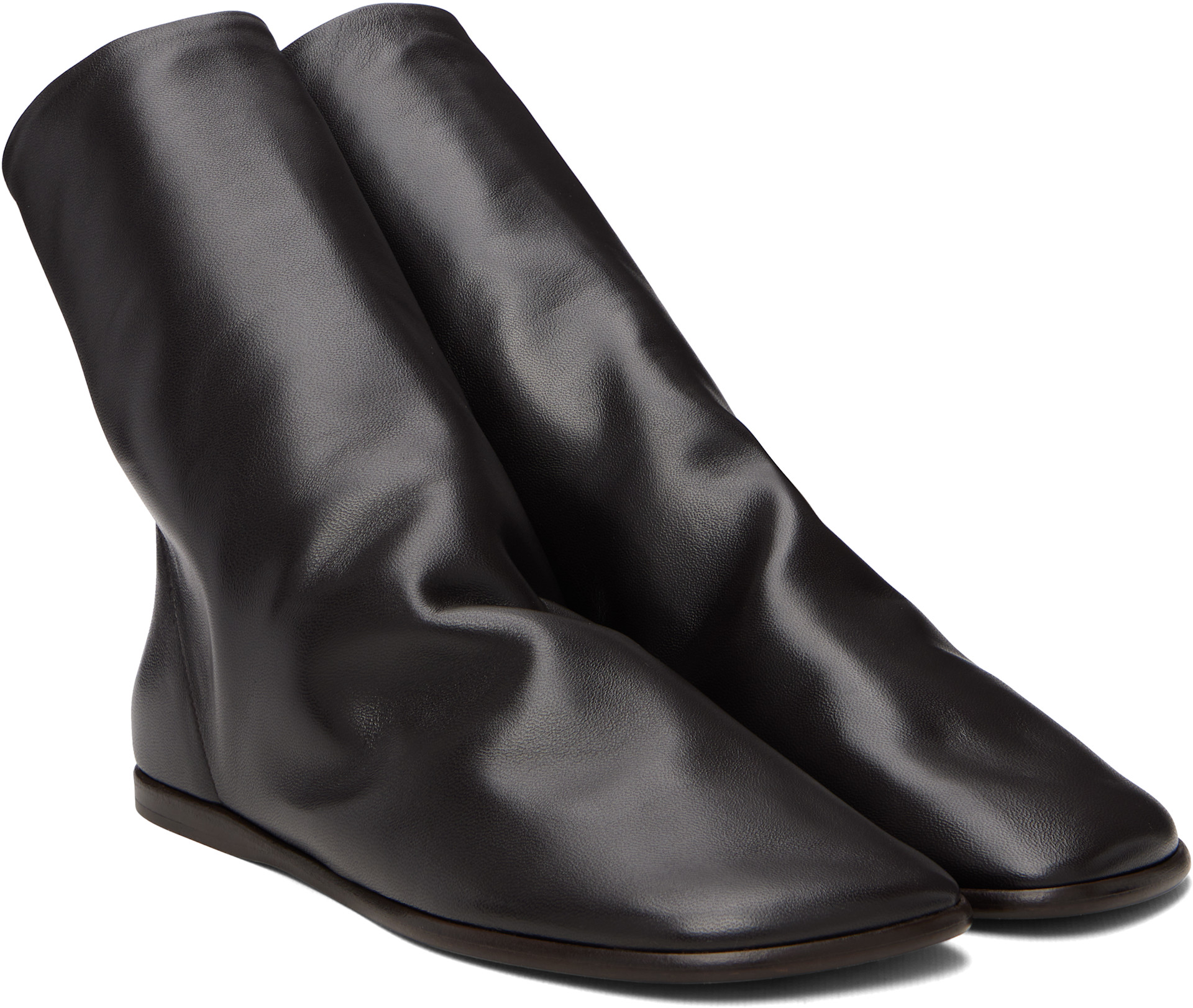 LEMAIRE - Bottines plates Glove brunes